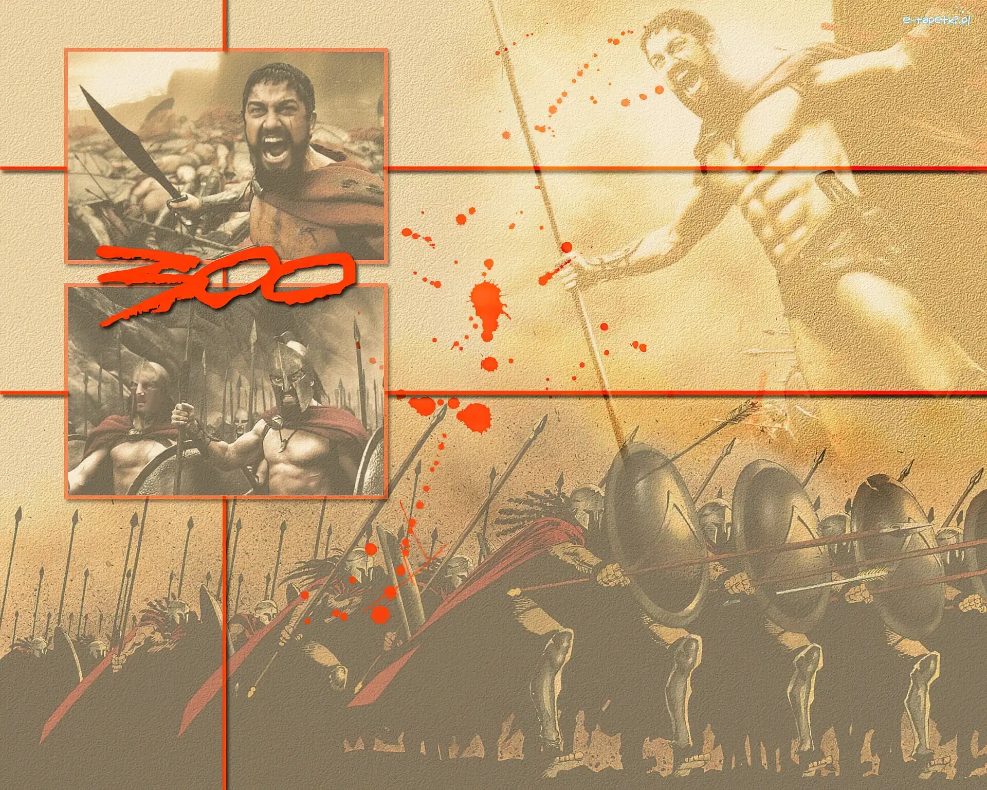 Gerard Butler, zbroje, dzidy, 300