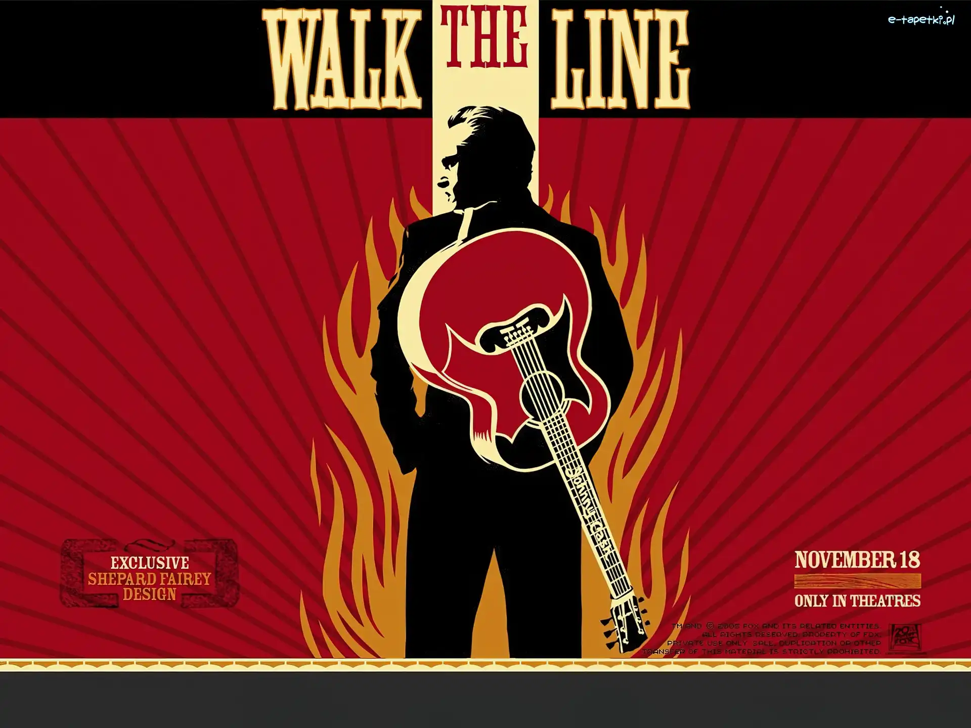mężczyzna, gitara, Walk The Line