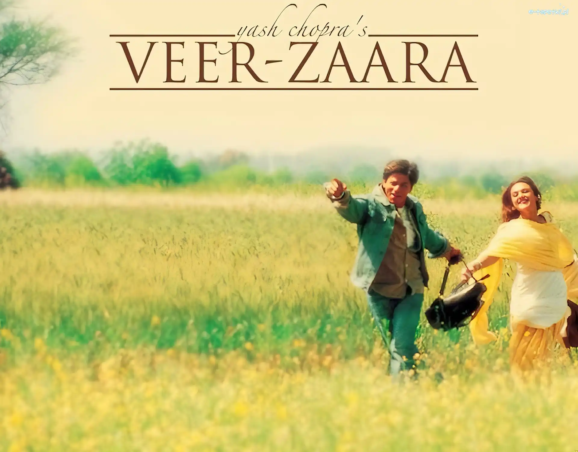 łąka, para, kwiaty, Veer Zaara
