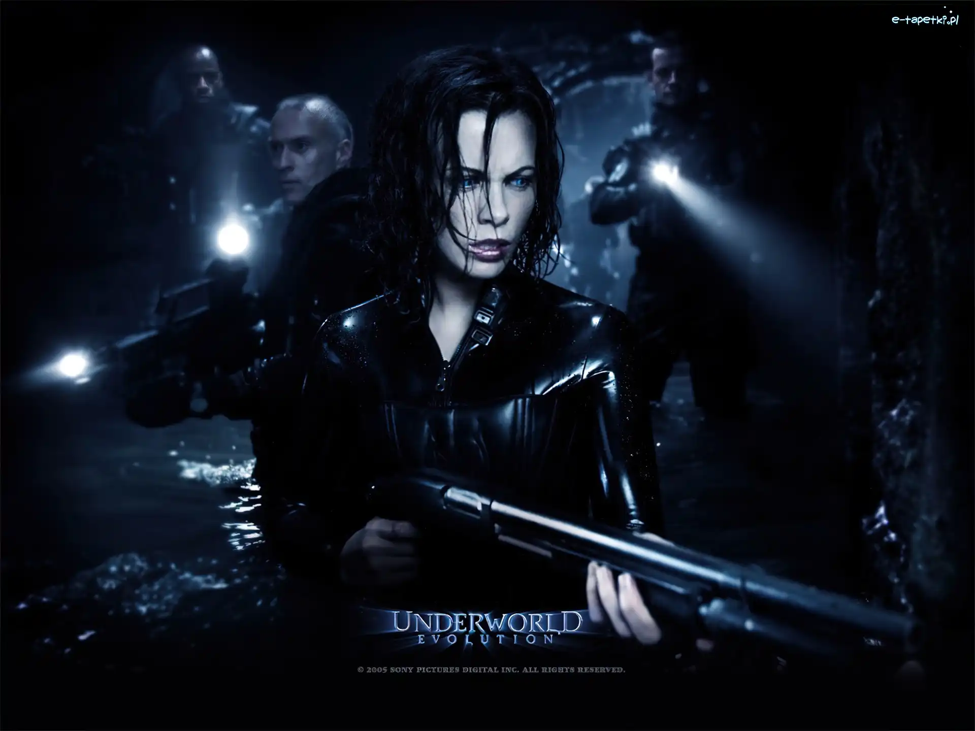 tunel, Kate Beckinsale, broń, Underworld