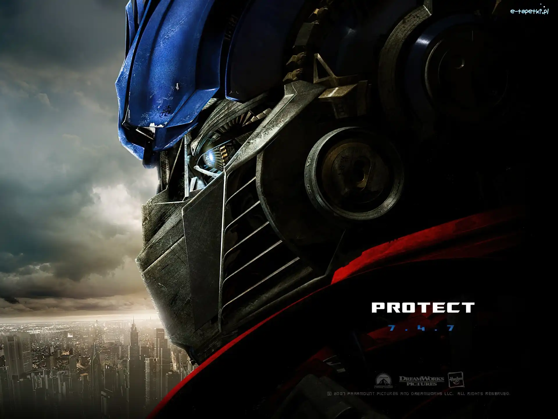 Transformers, wieżowce, robot
