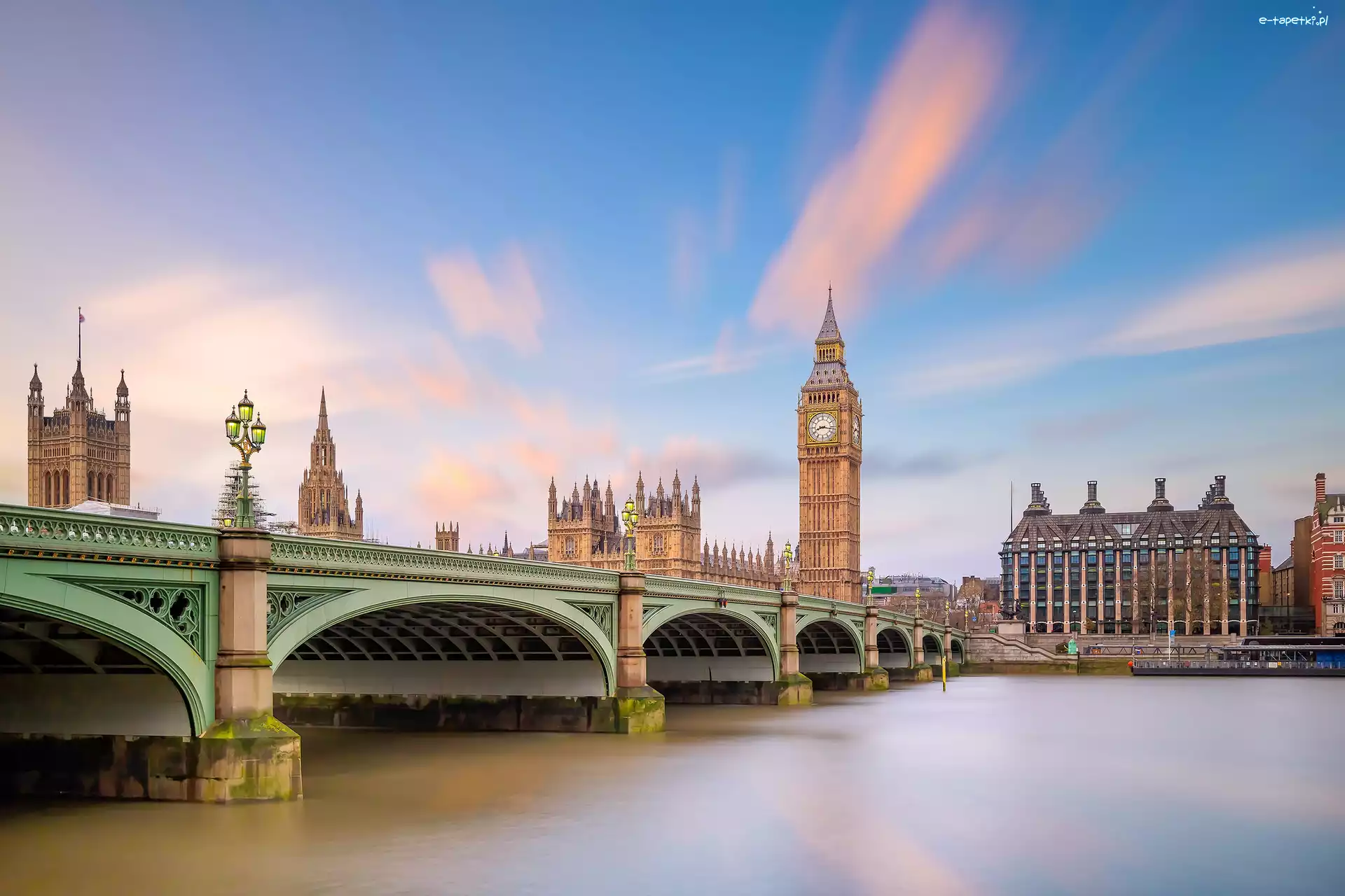 Tamiza, Rzeka, Most, Big Ben, Londyn, Anglia