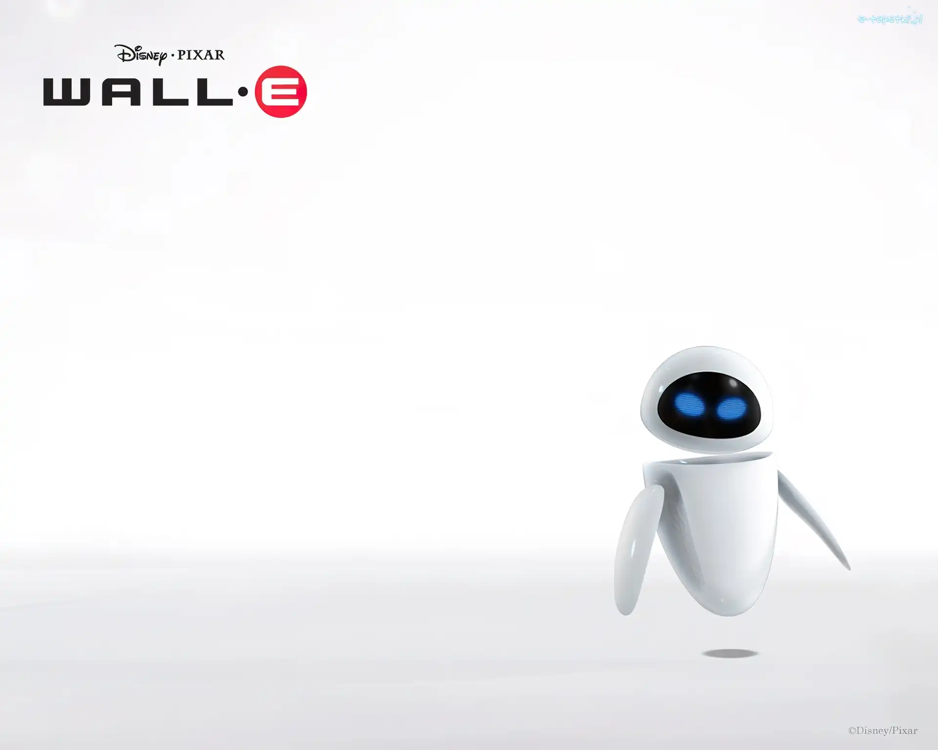biały, oczy, robot, Wall E