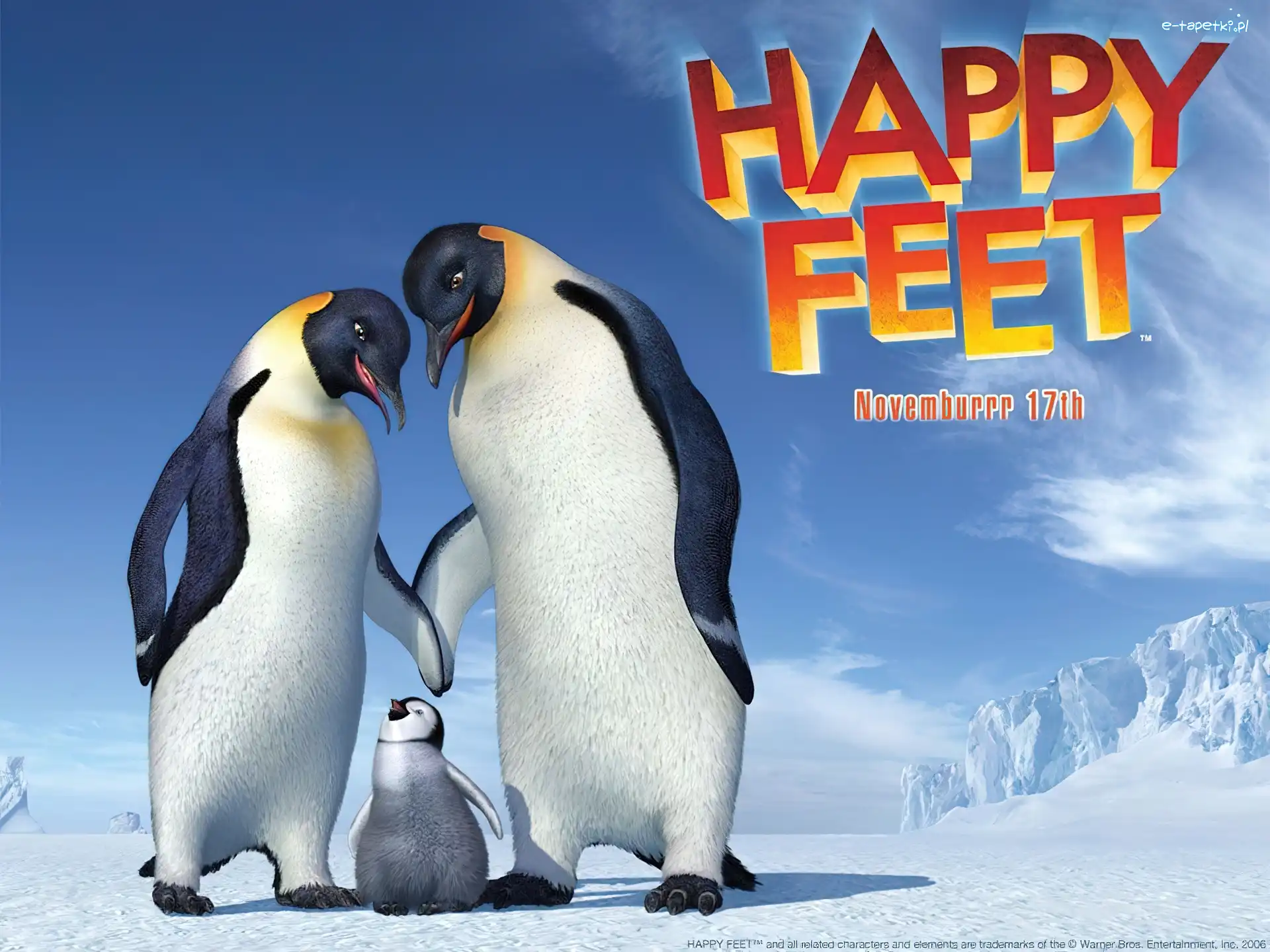 Happy Feet, pingwinów, rodzinka, Tupot małych stóp