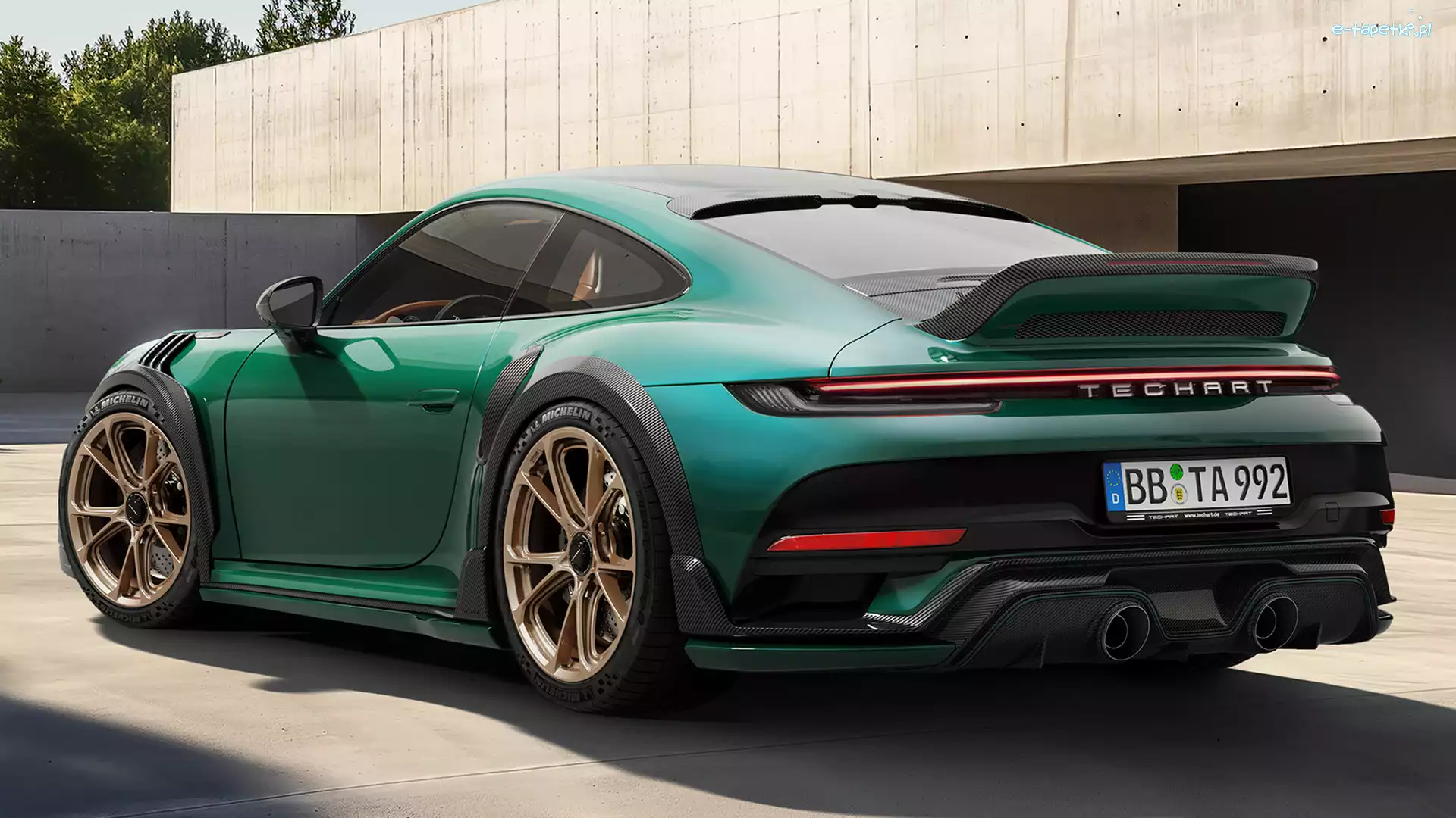 Porsche 911 Turbo, R Touring, Techart GTstreet, Zielone
