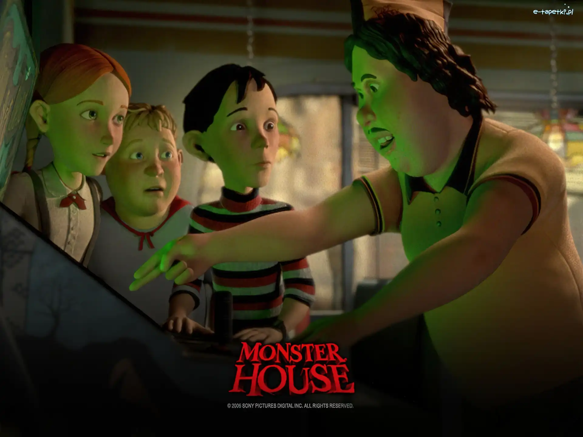 Monster house, mężczyzna, dzieci, Straszny dom