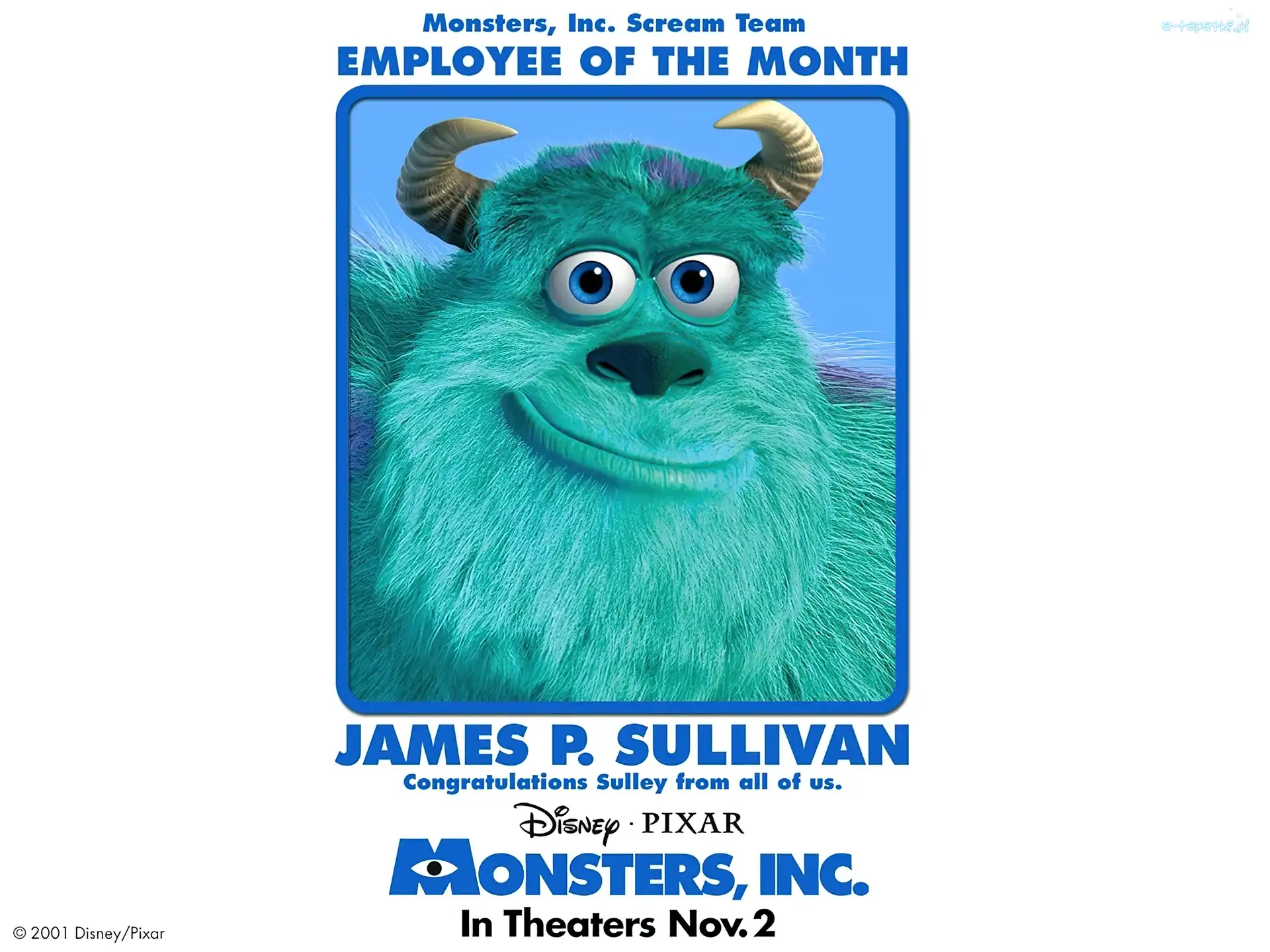 Monsters Inc, potwór, włochaty, Potwory i spółka