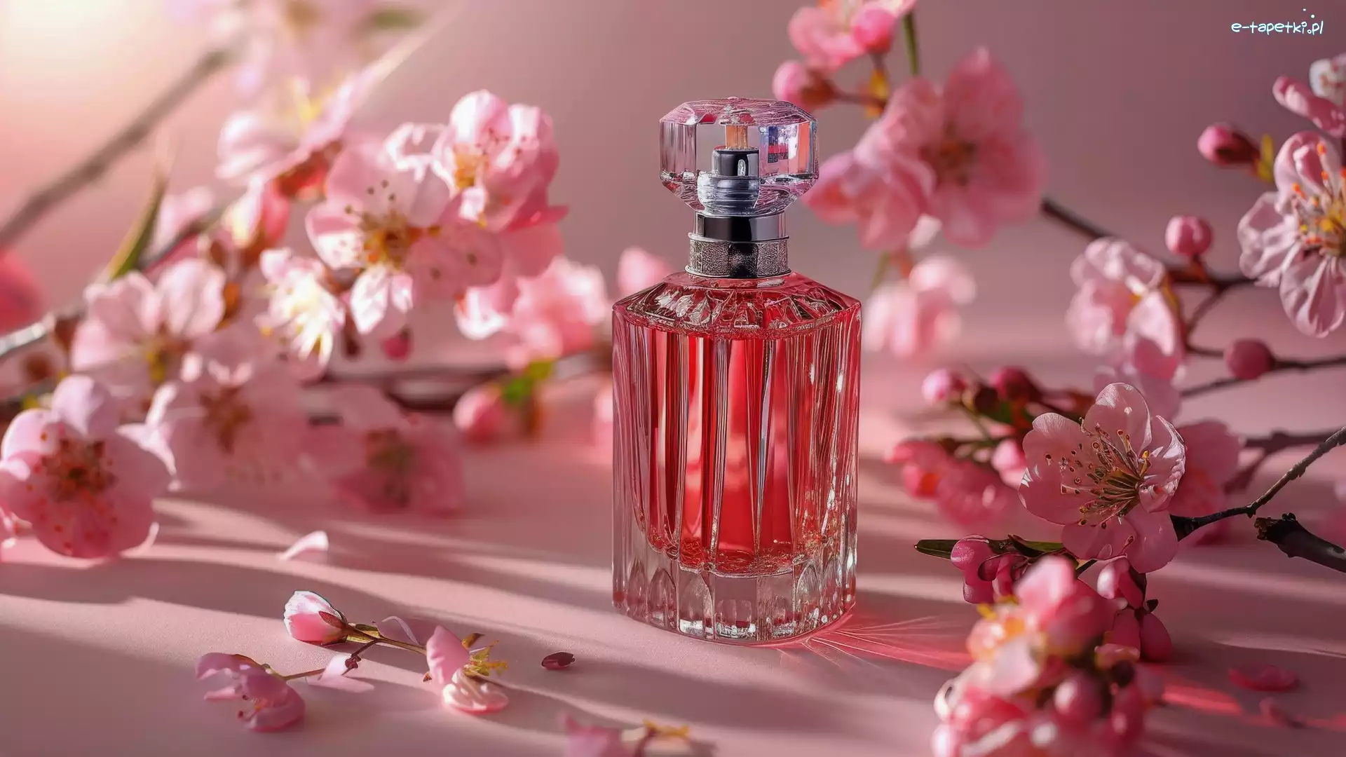 Perfumy, Kwiaty, Flakon, Różowe