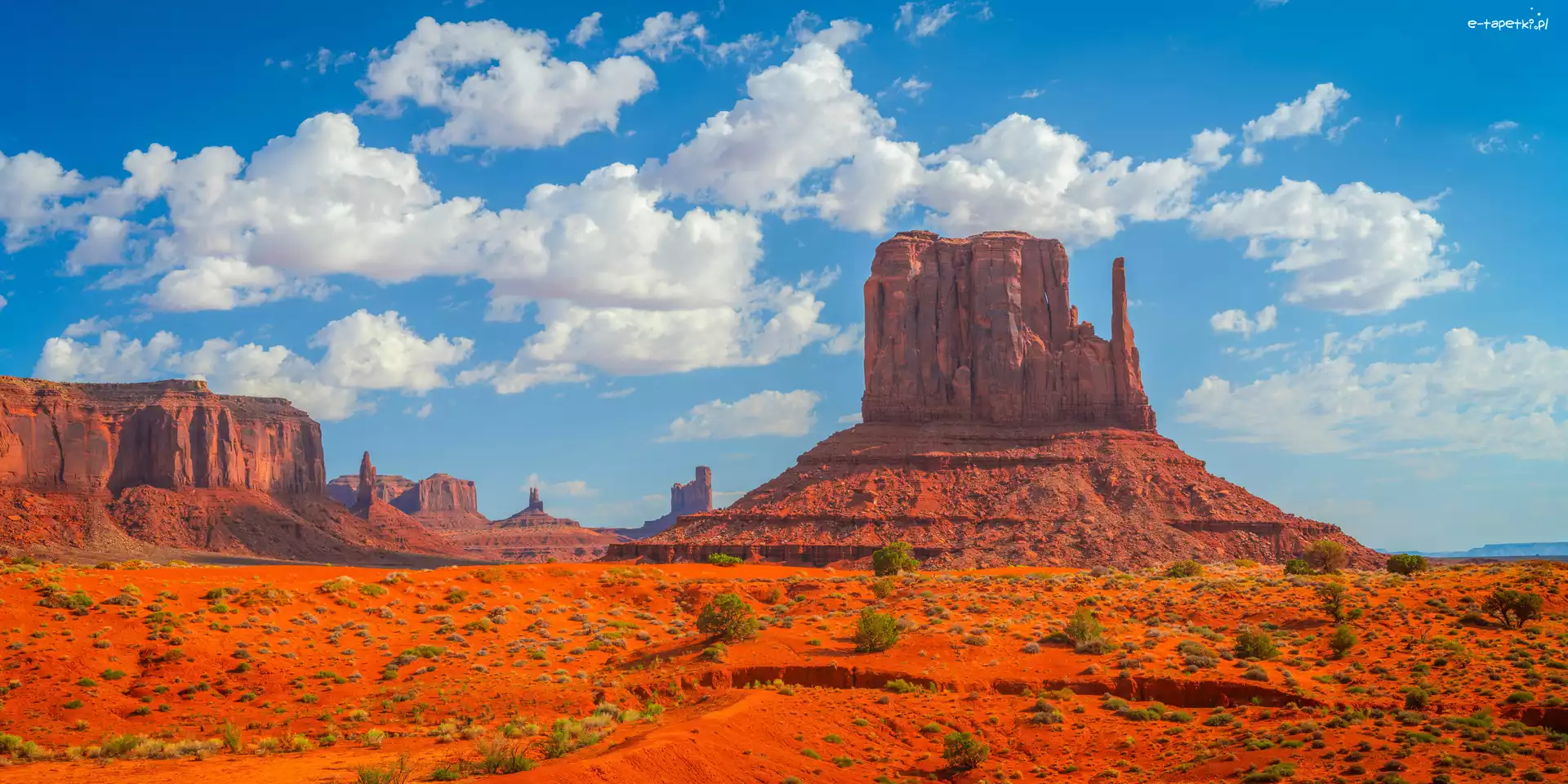 Formacje, Wyżyna Kolorado, Niebo, Dolina Pomników, Arizona, Skały, Region Monument Valley, Stany Zjednoczone
