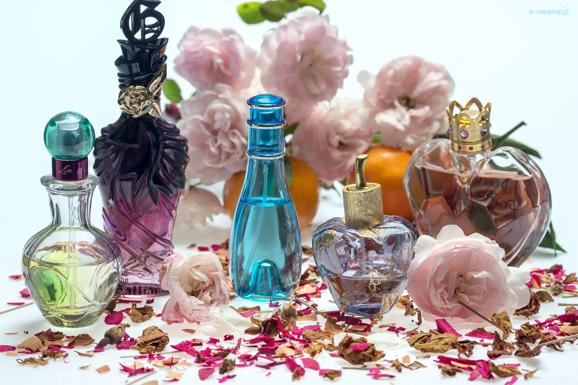 Perfumy, Kompozycja, Butelki, Róże
