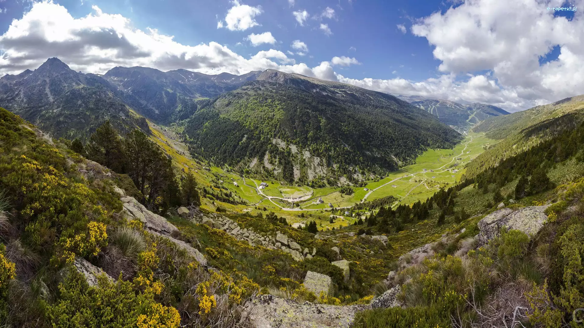 Niebo, Vall dIncles, Droga, Andora, Dolina, Góry