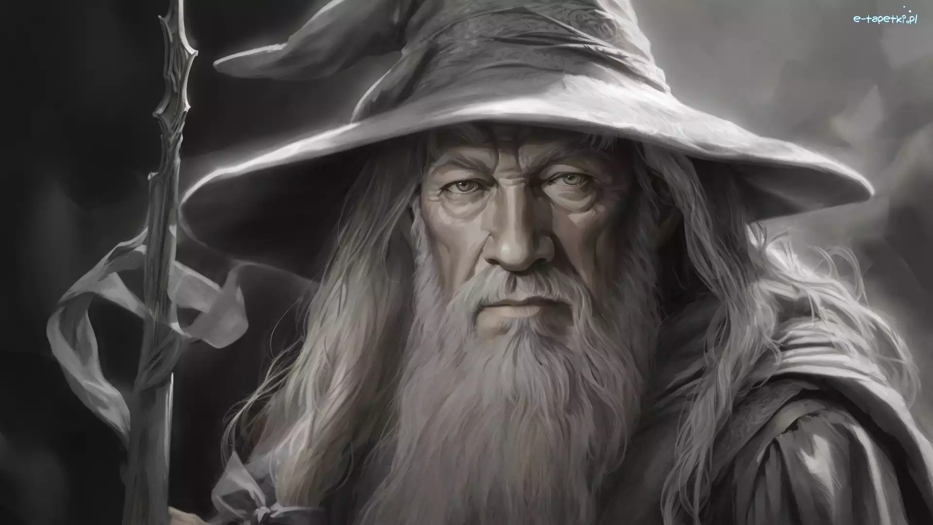 Kij, Starszy, Gandalf, Kapelusz, Broda, Zarost, Siwy, Mężczyzna, Twarz, Postać