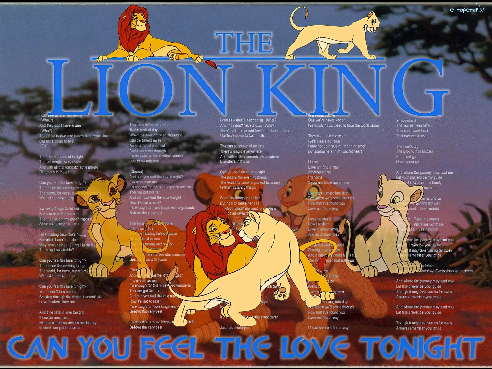napisy, The Lion King, Król Lew