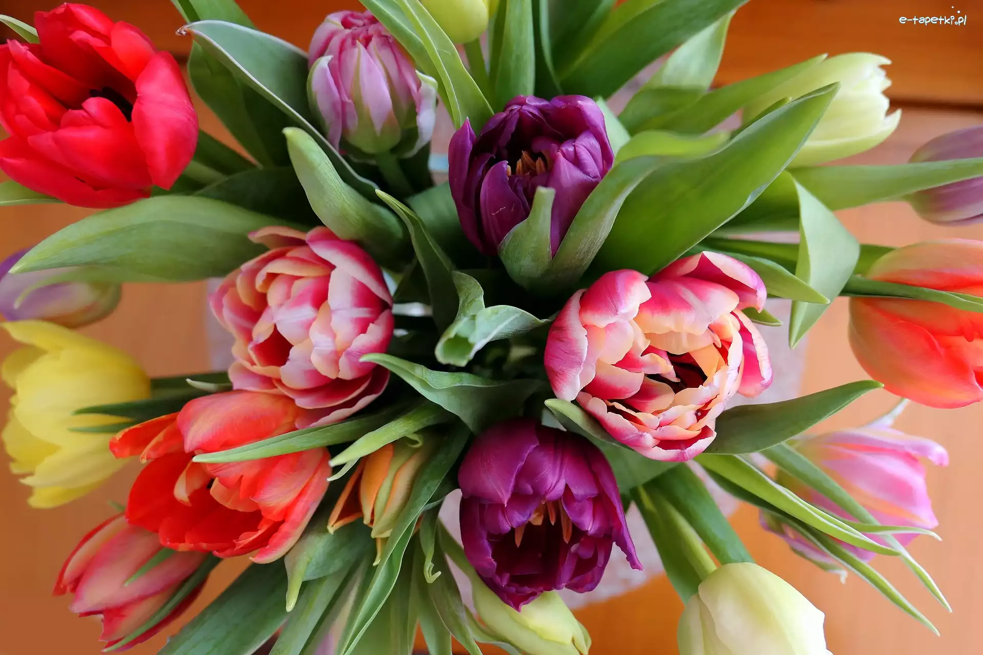 Tulipany, Kwiaty, Kolorowe, Bukiet