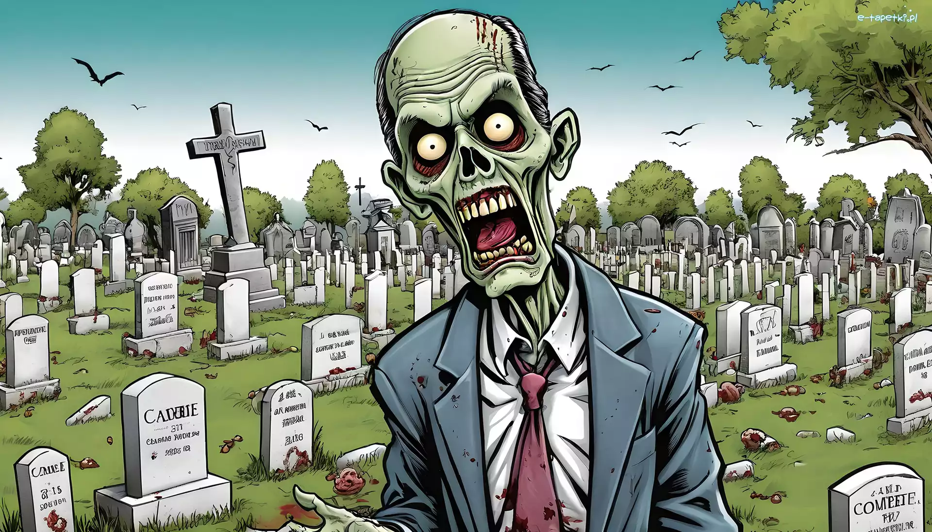 Grafika, Zombie, Cmentarz