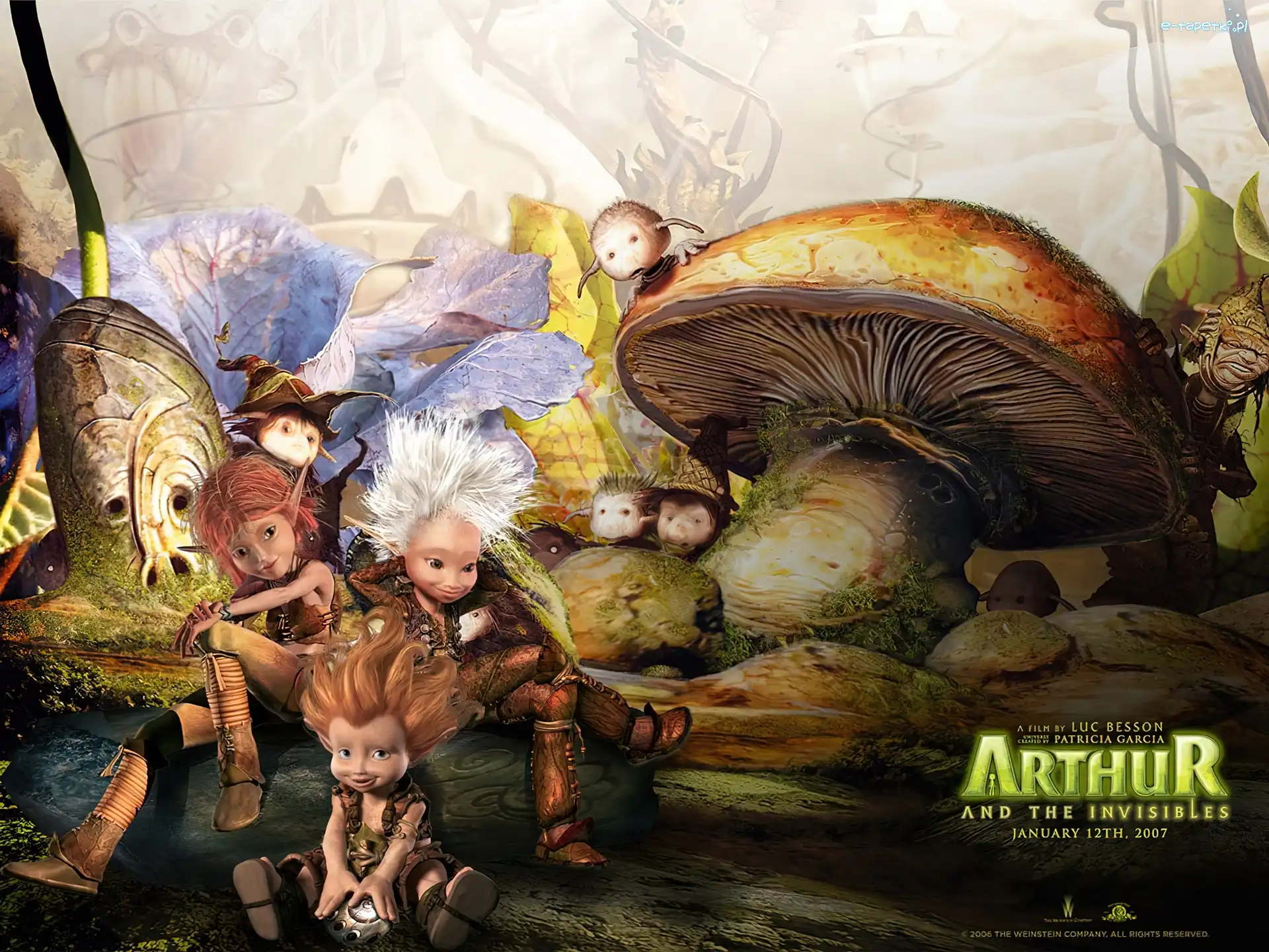 grzyb, leśne, duszki, Arthur and the Invisibles, Artur i Minimki