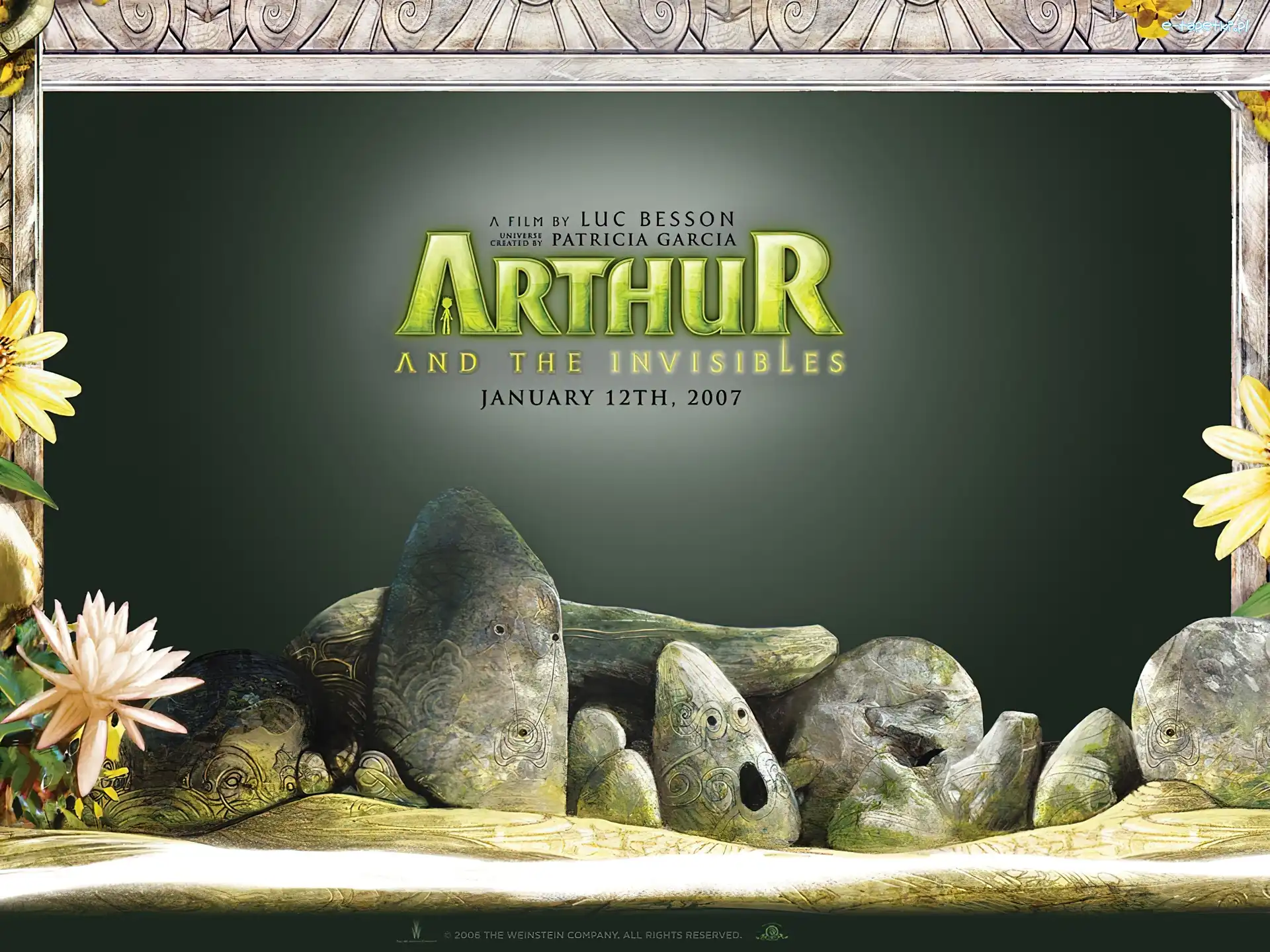 Arthur and the Invisibles, twarz, kamienie, Artur i Minimki