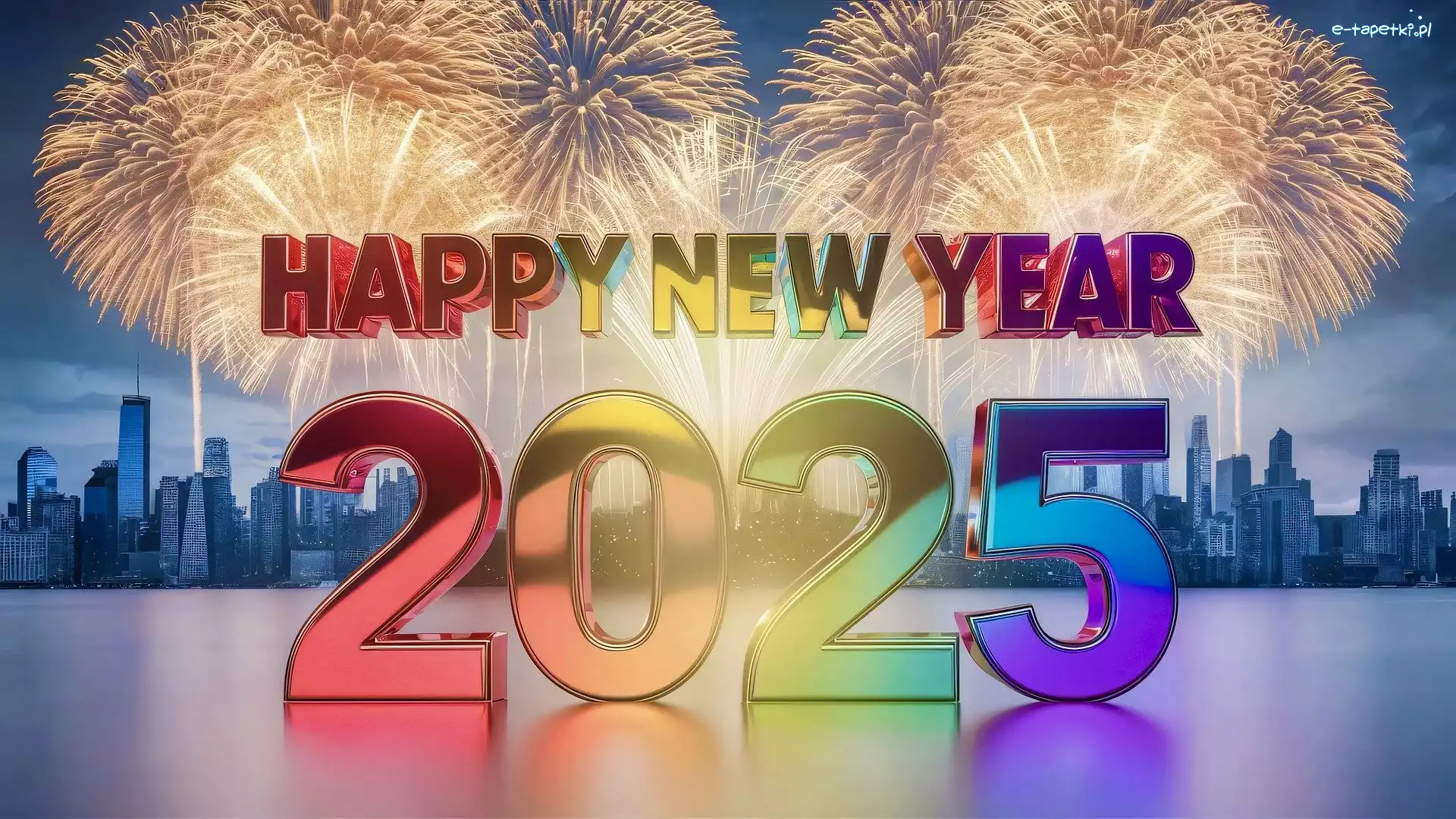 Sylwester, 2025, Nowy Rok, Grafika, Fajerwerki