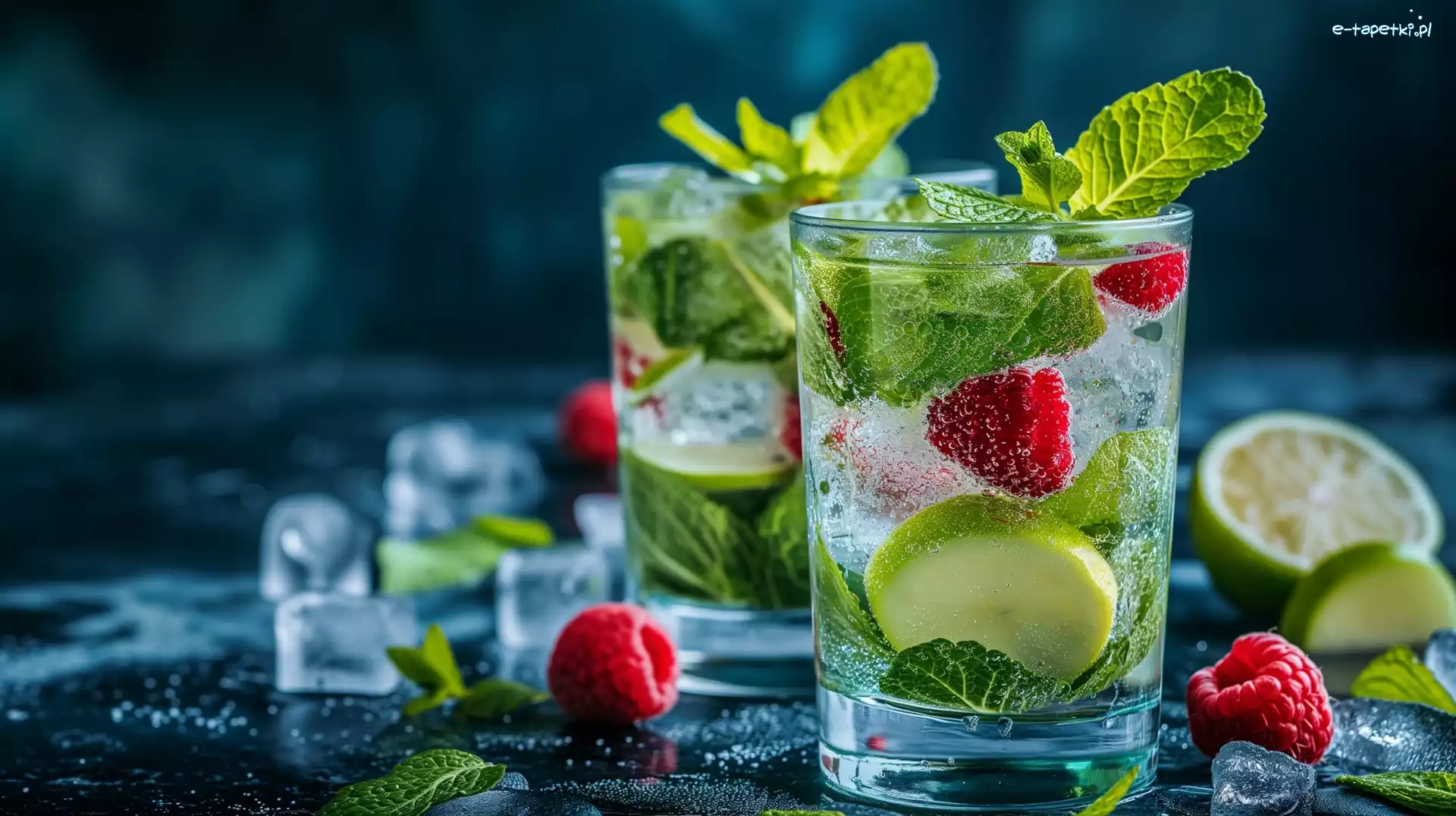 Koktajl, Mojito, Alkoholowy, Grafika, Owoce
