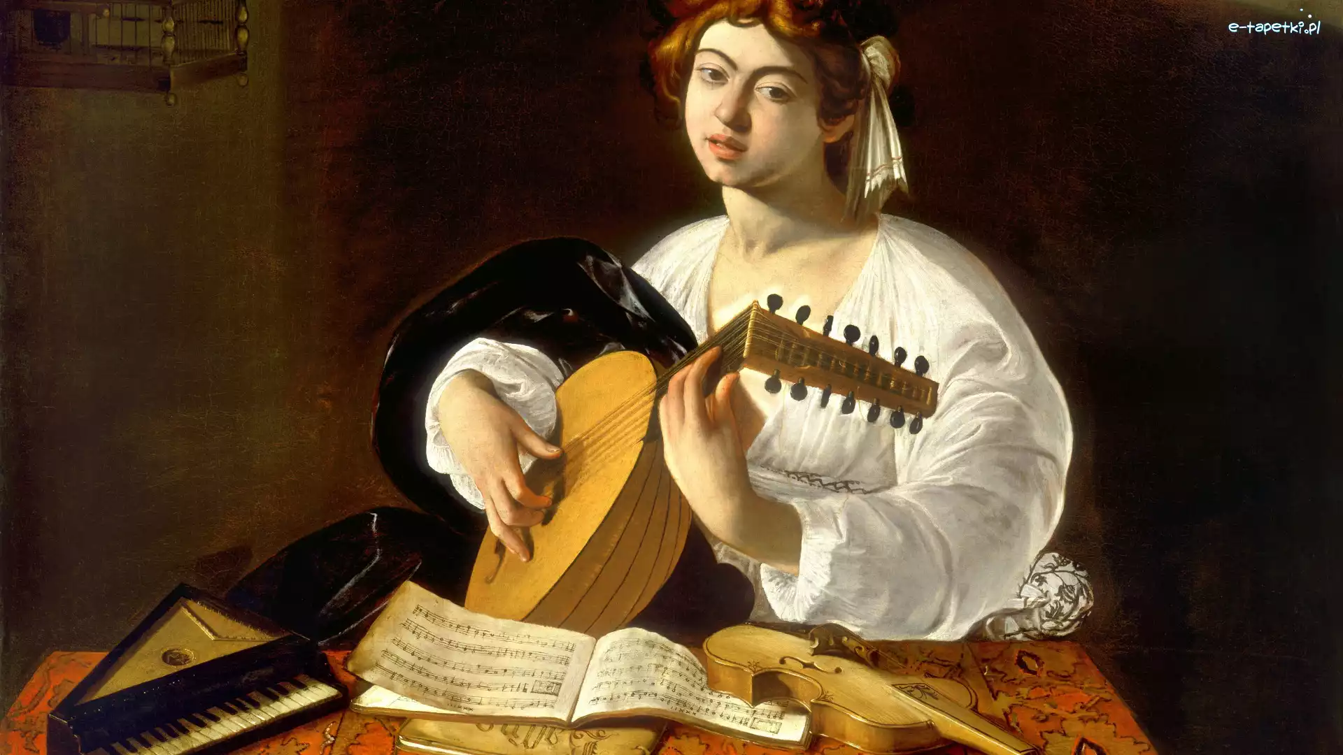 Obraz, Chłopiec, Malarstwo, Michelangelo Merisi da Caravaggio, Lutnia