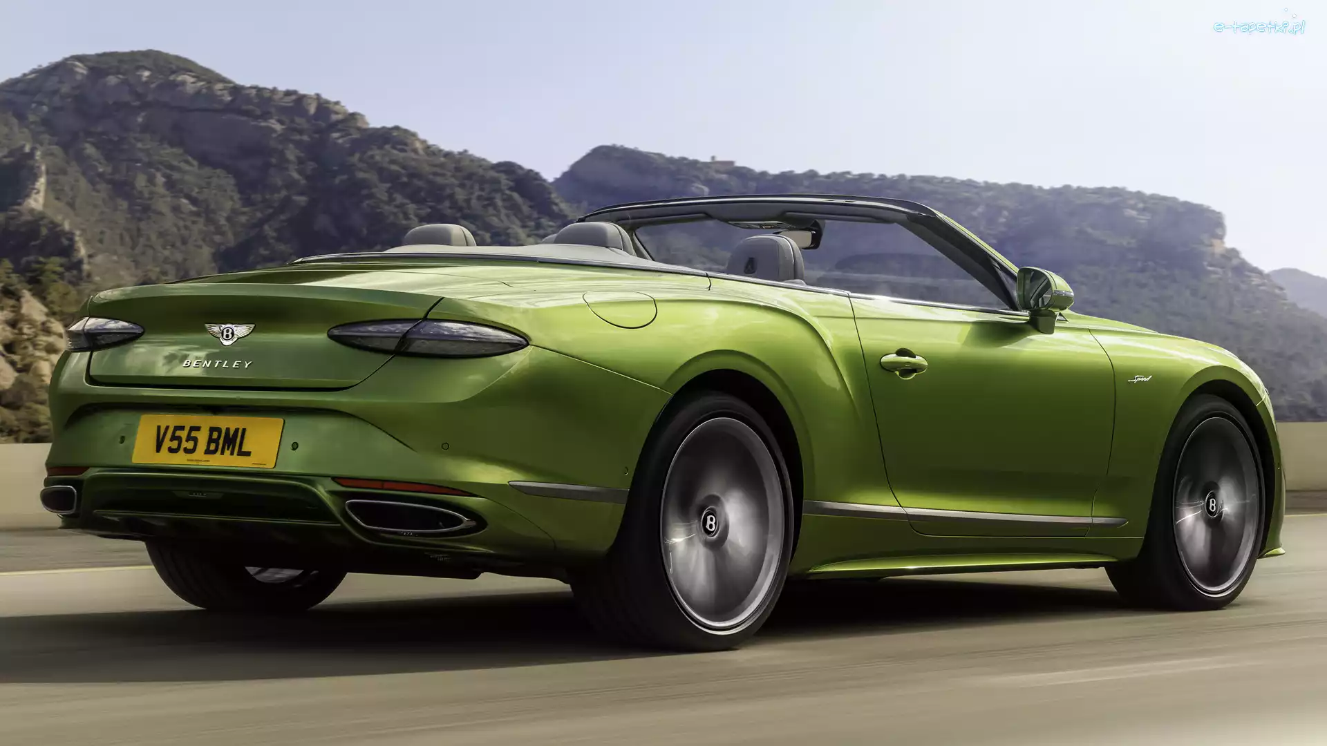 Zielony, GT, Bentley Continental, Kabriolet, Speed
