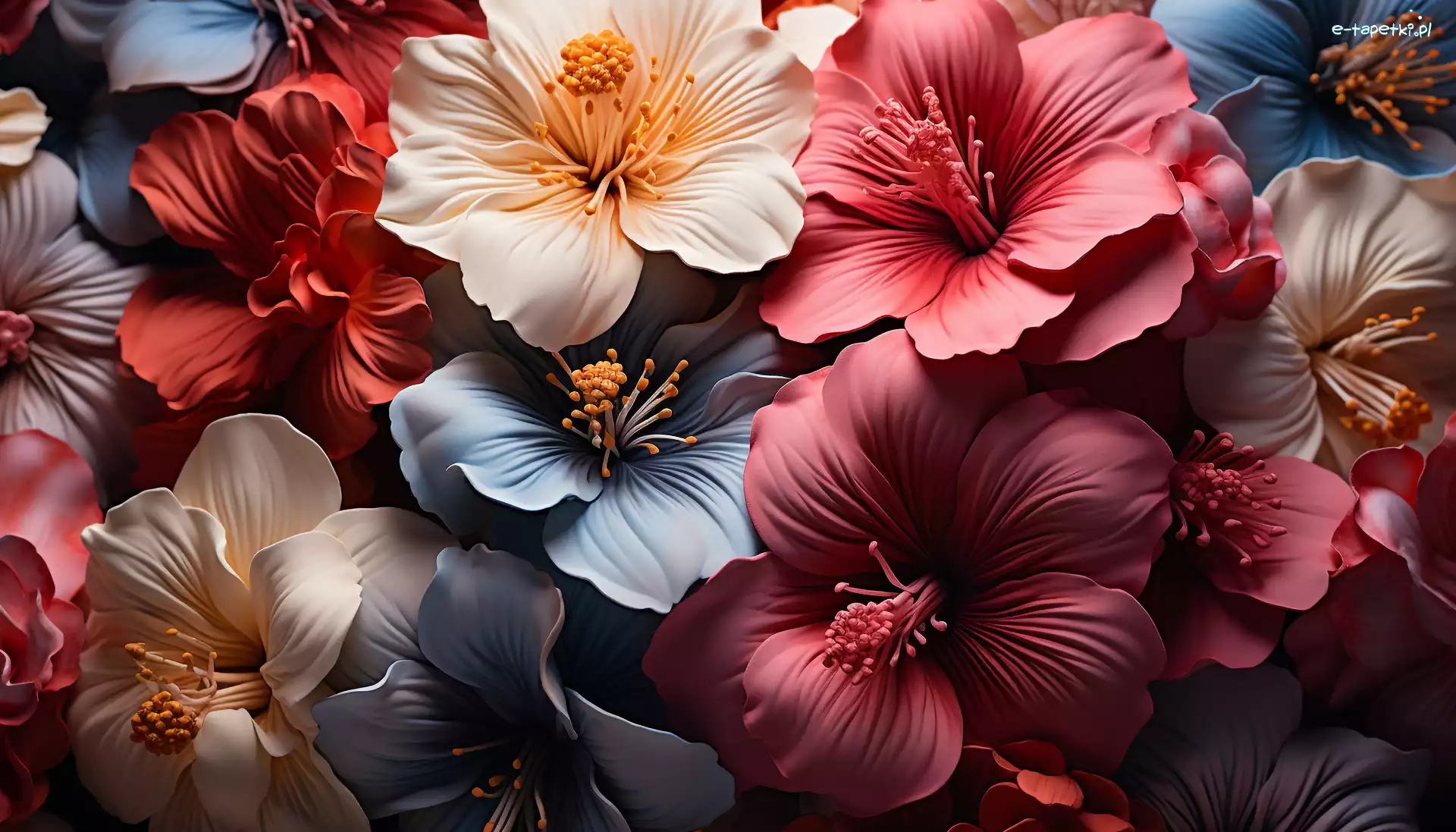 Kwiaty, Pręciki, Hibiskusy, Kolorowe