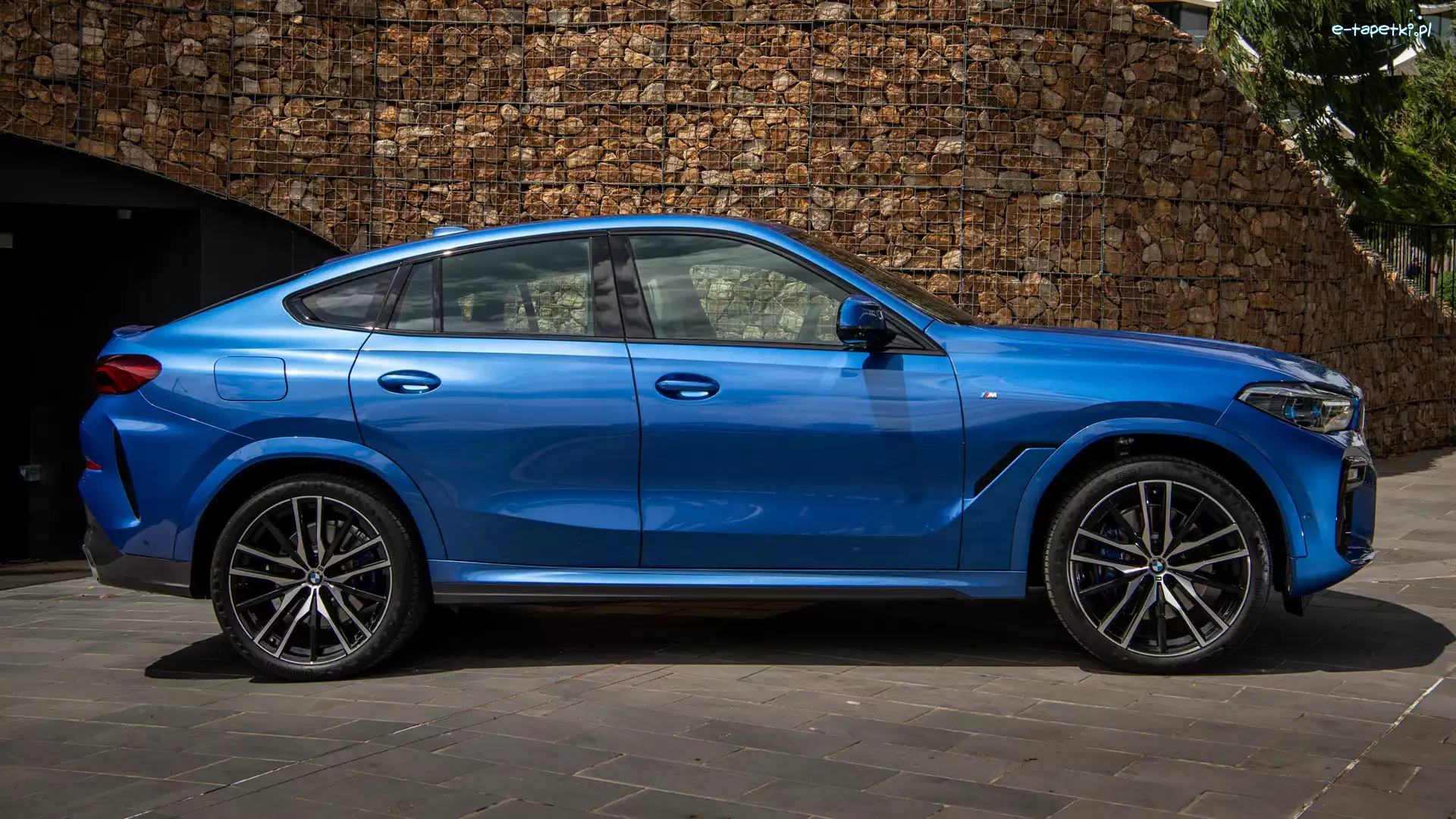 Niebieskie, M, BMW X6, Bok, Sport