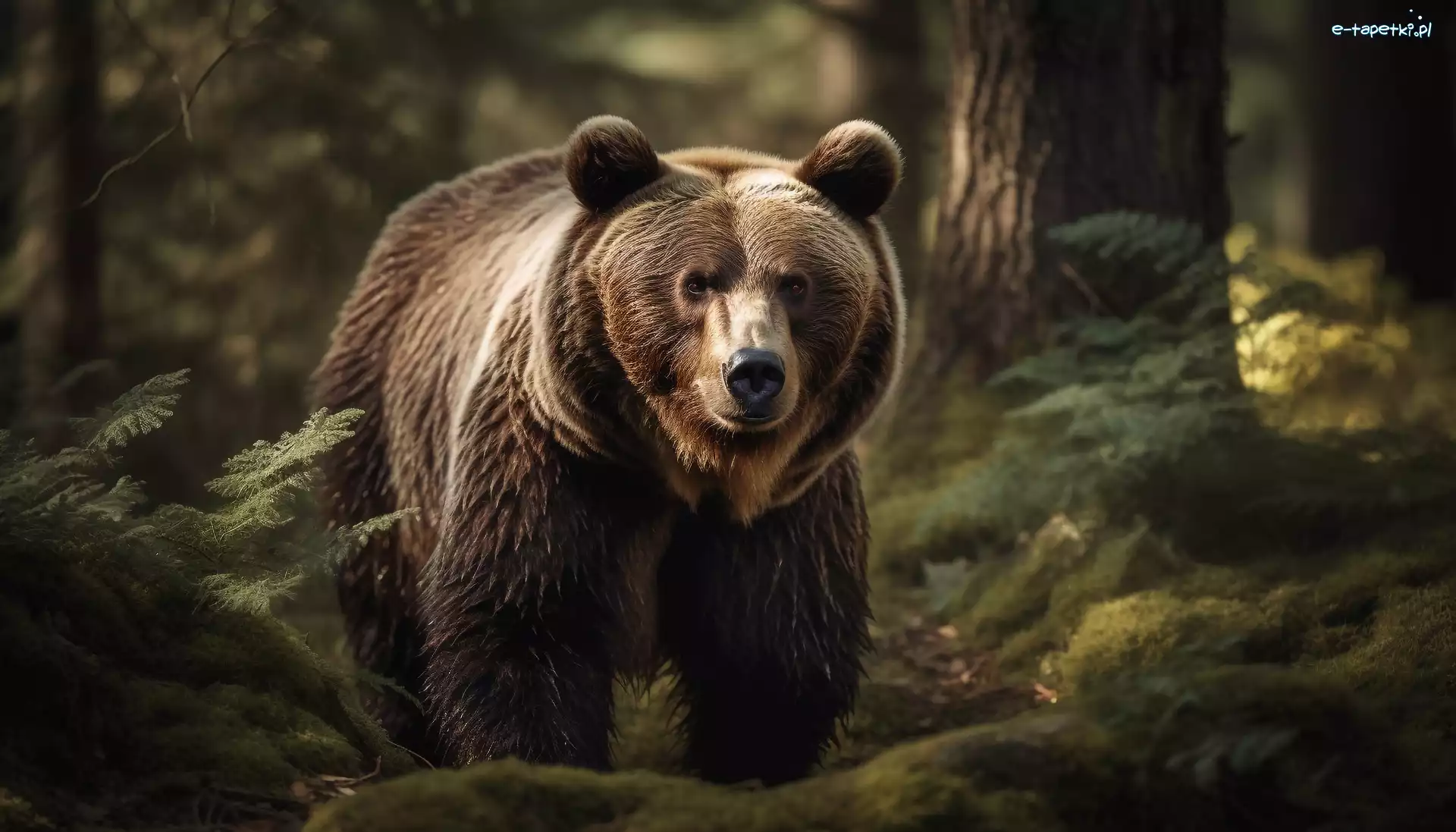 Grizzly, Drzewa, Las, Niedźwiedź brunatny