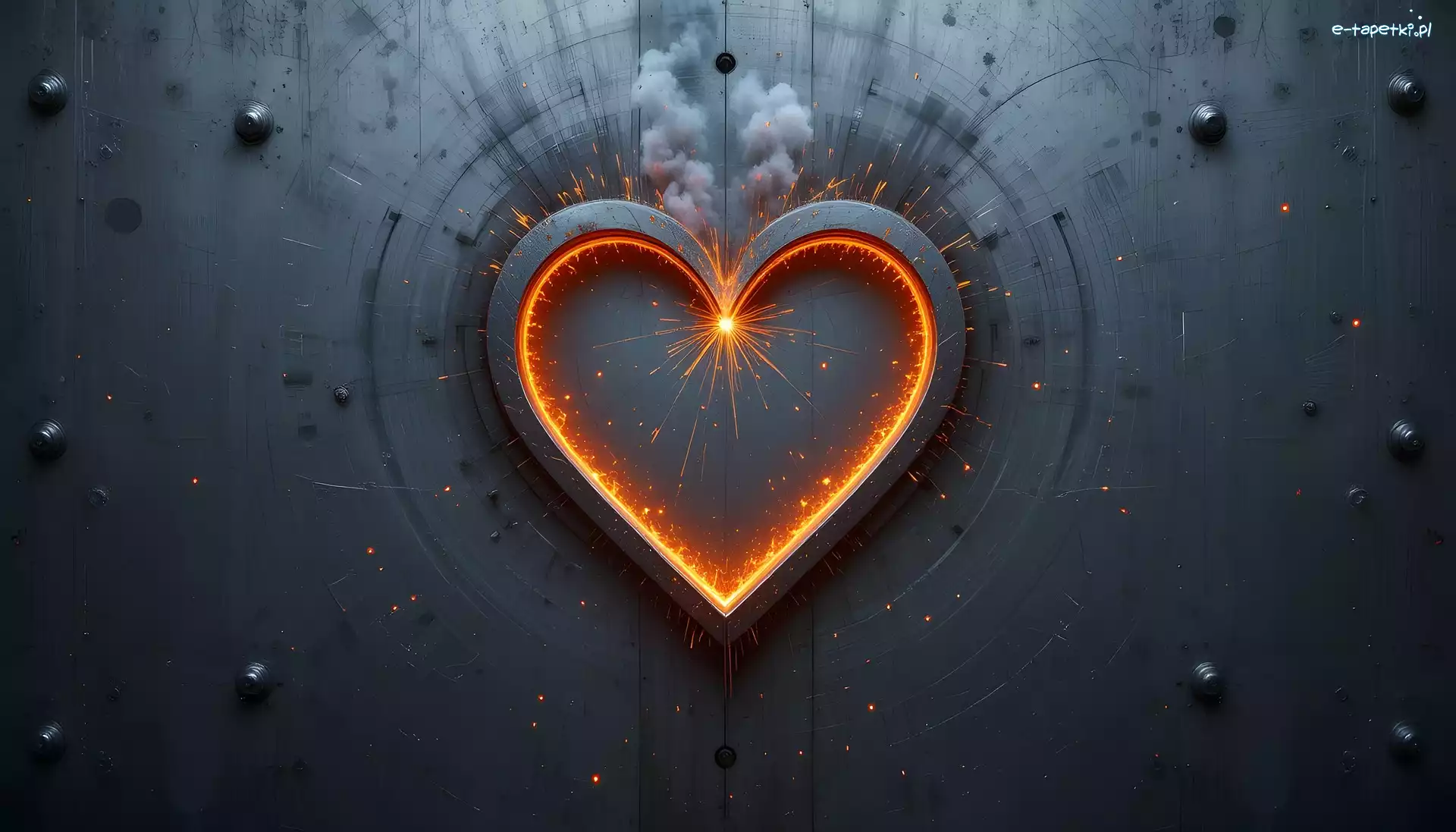 Grafika, Serce, Metalowe