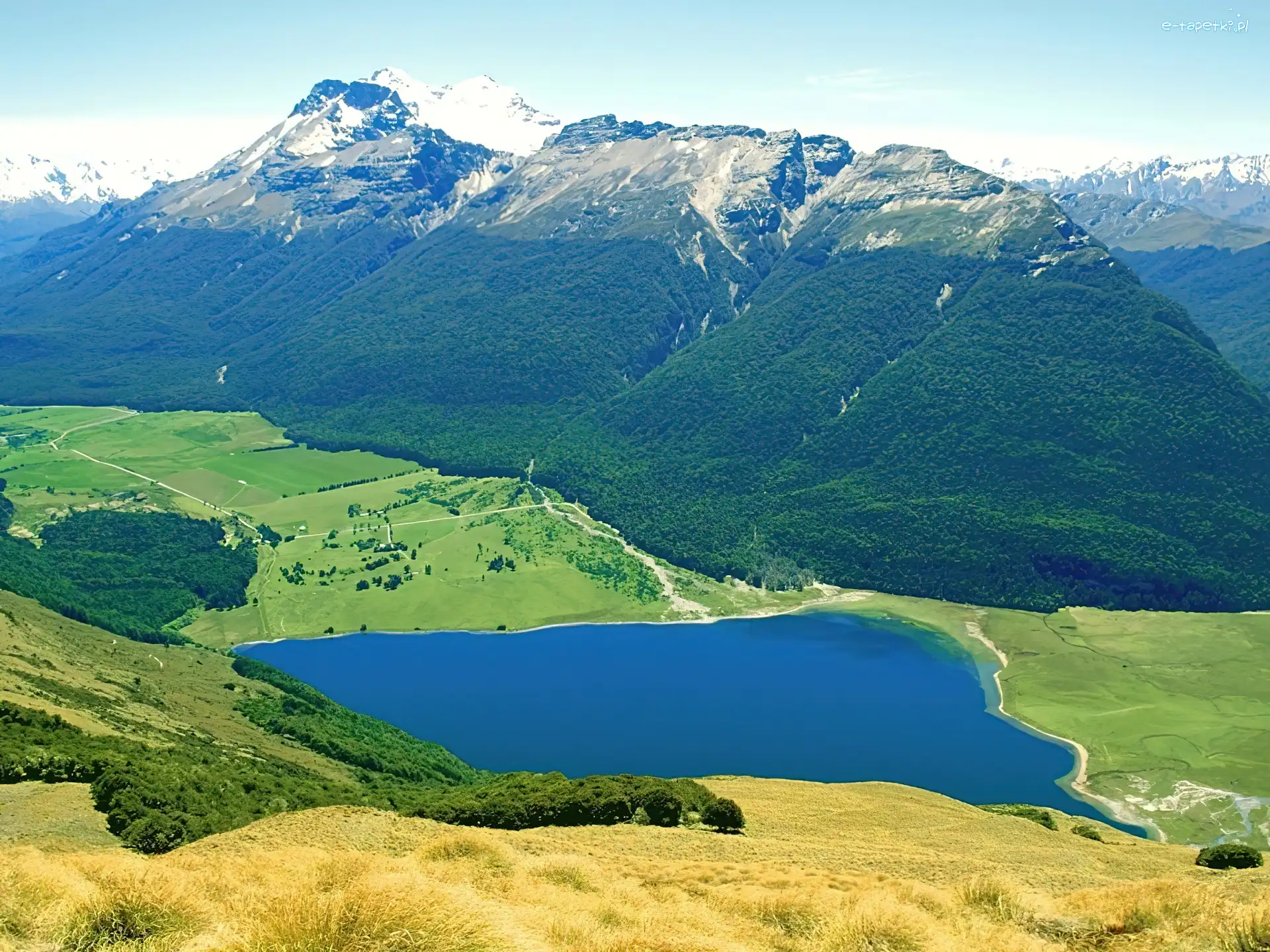 Jezioro, Góra, Nowa Zelandia