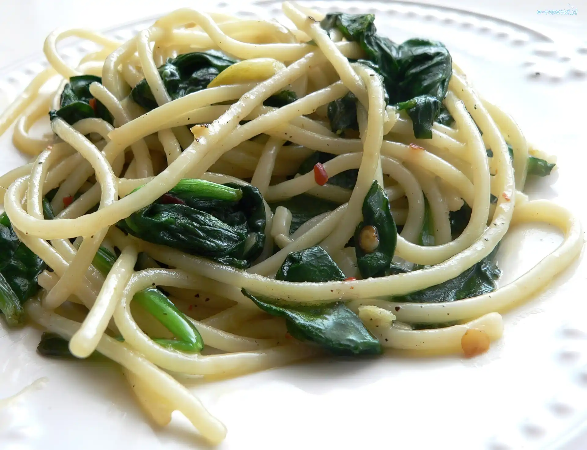 Makaron, Szpinak, Spaghetti