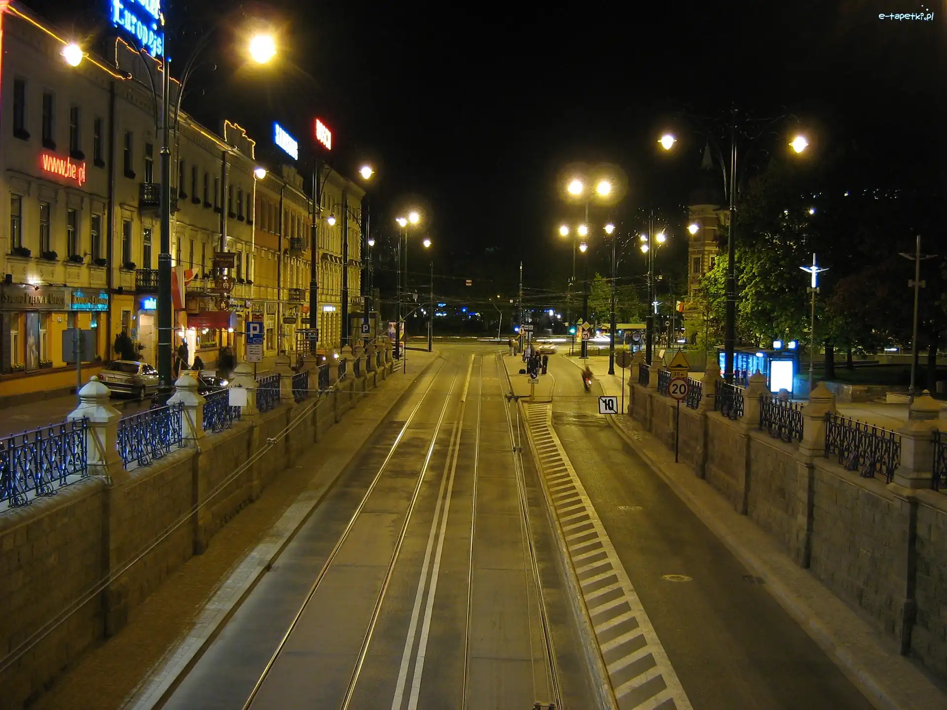 Kraków, Noc, Ulica, Polska