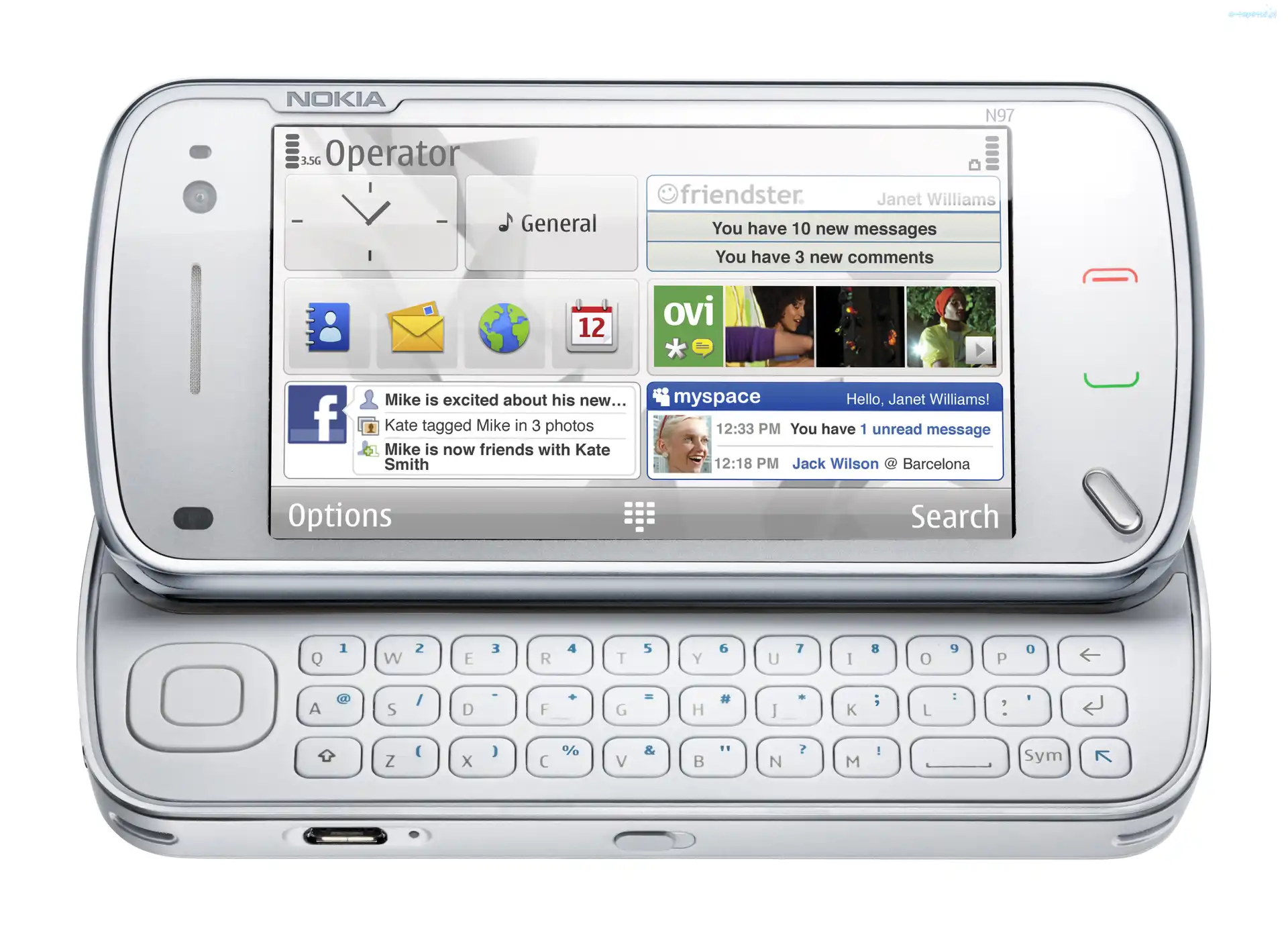 Poziomo, Srebrna, Nokia N97
