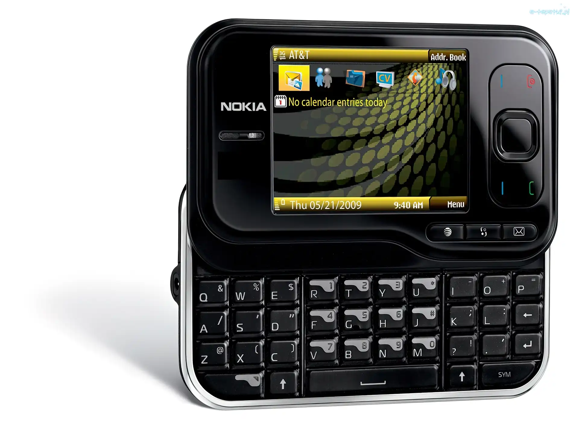 czarna, QWERTY, Klawiatura, Nokia 6760