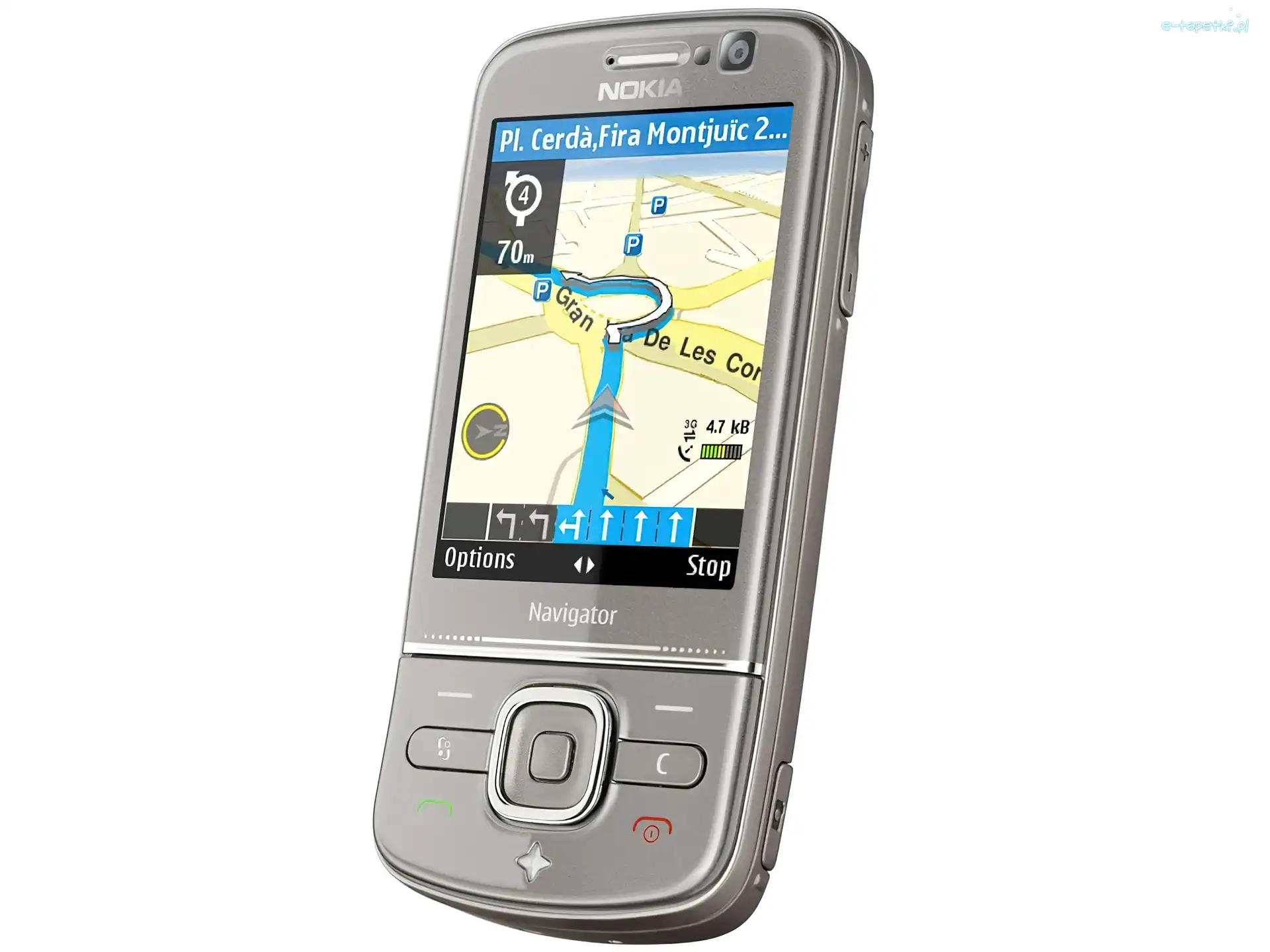 Przód, Srebrna, Nokia 6710 Navigator