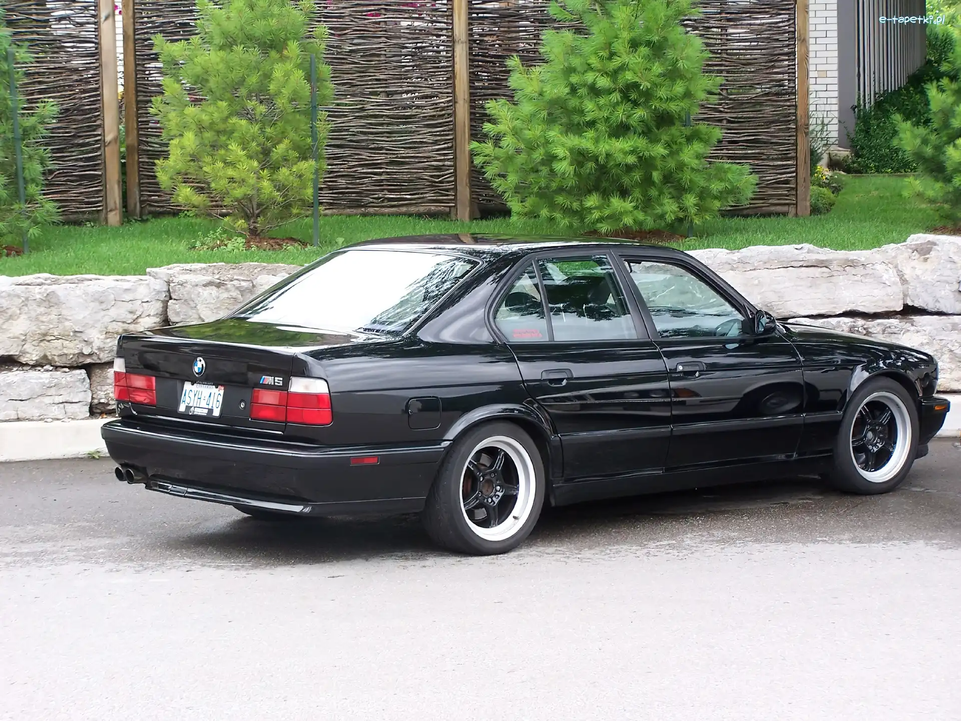 E34, alufelgi, czarna, BMW 5