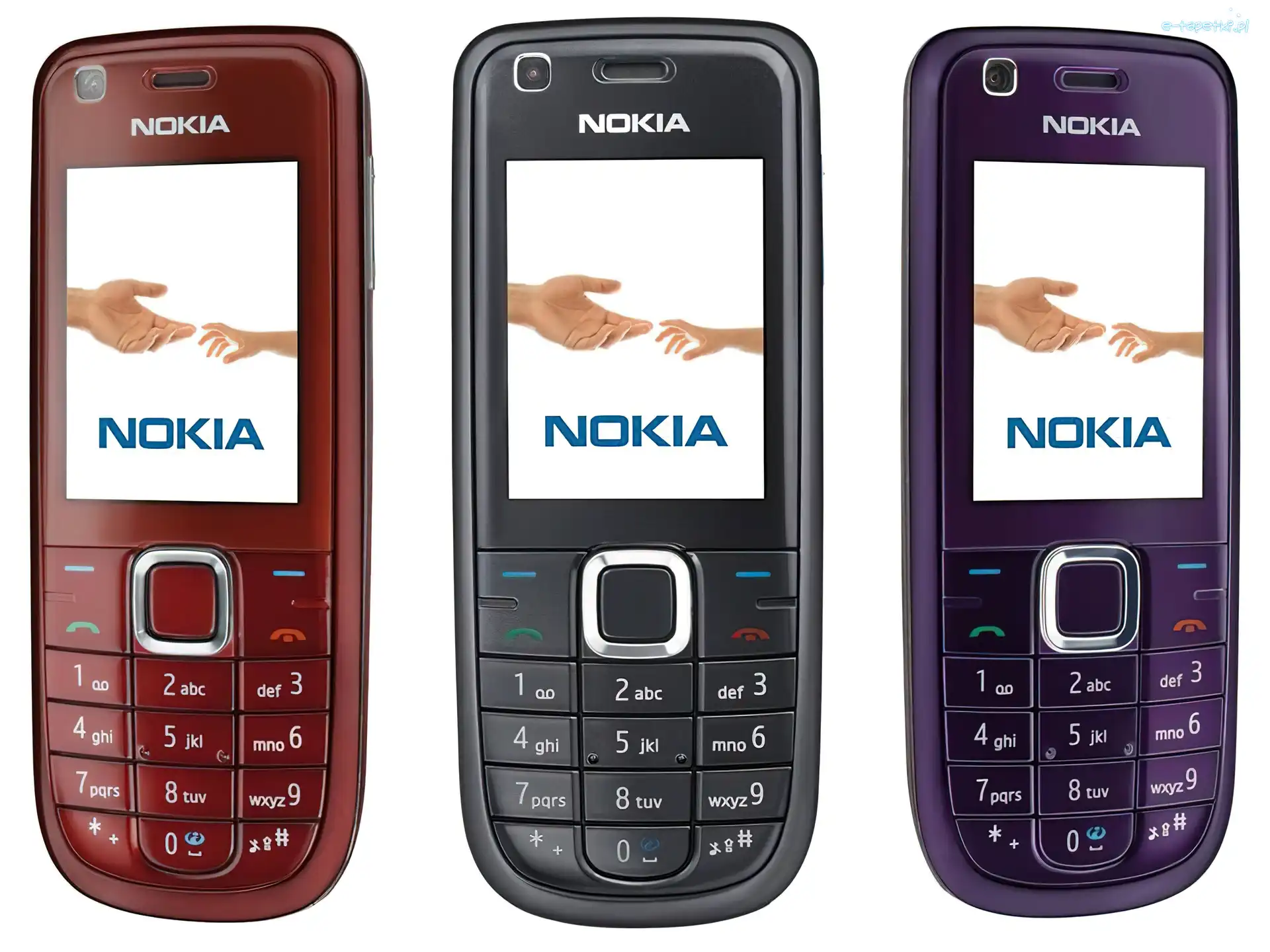 Rubinowa, Fioletowa, Czarna, Nokia 3120