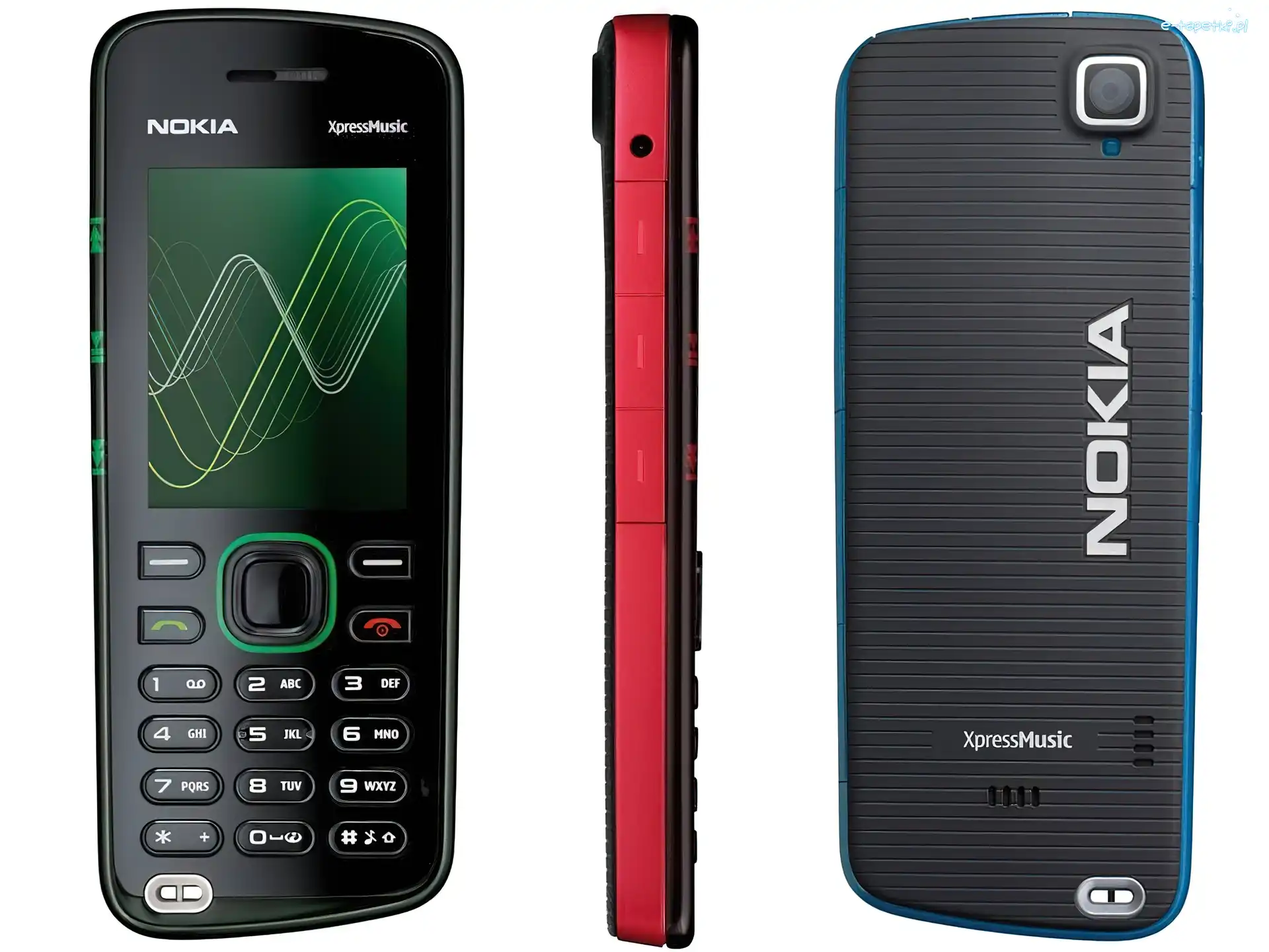 Czarna, Niebieska, Czerwona, Nokia 5220
