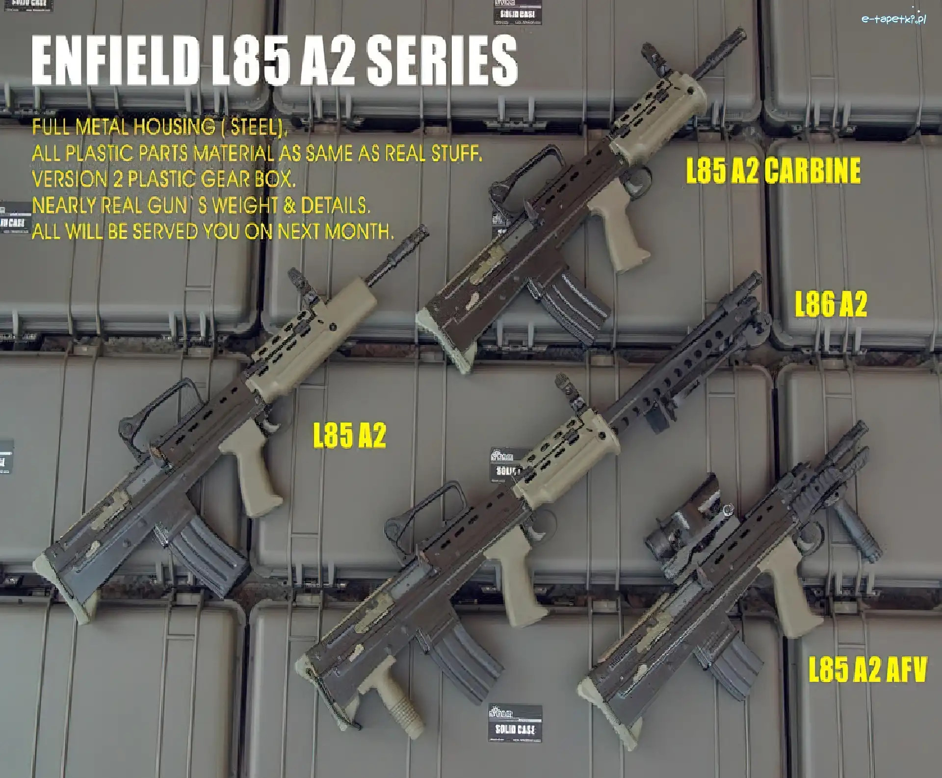 Broń, L85 A2 CARBINE, L85 A2, L86 A2, L85 A2 AFV