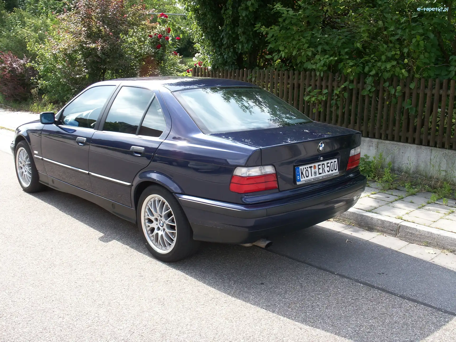 Lewy, E36, Widok, Tył, BMW 3, Granatowy