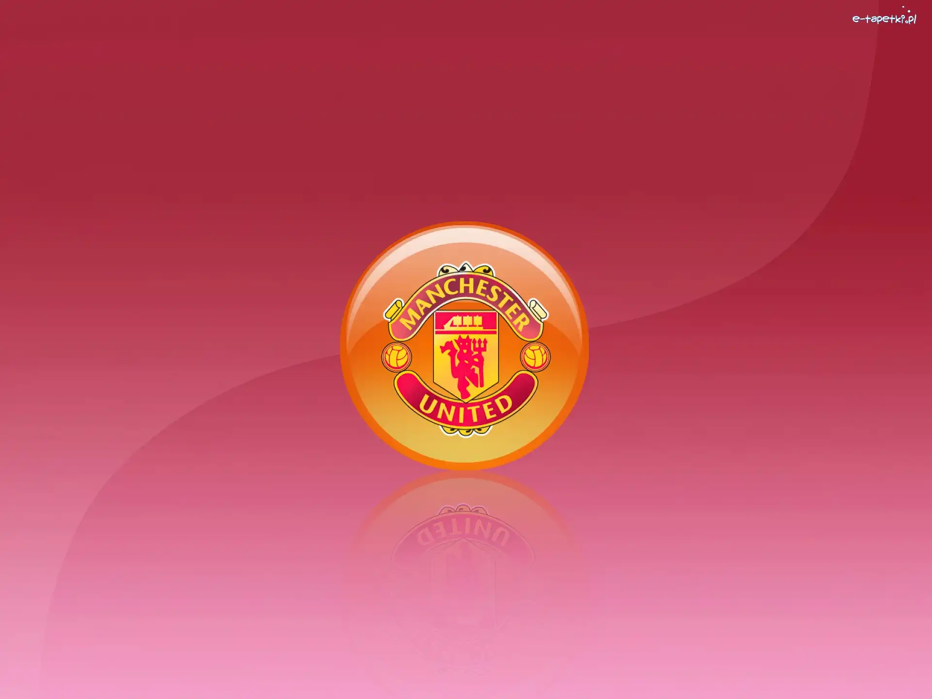 Logo, Różowy, Czerwony, Manchester United