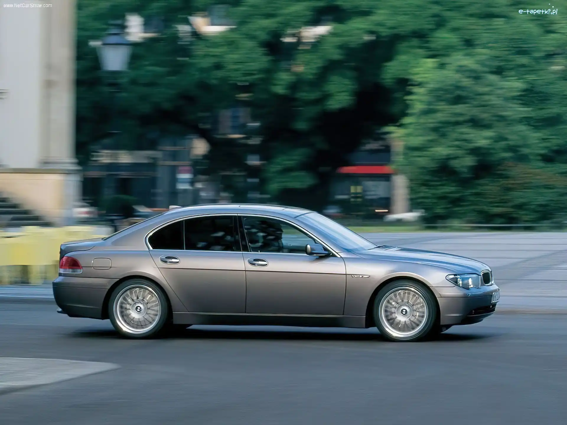 BMW 7, Ulica, E65, Srebrny