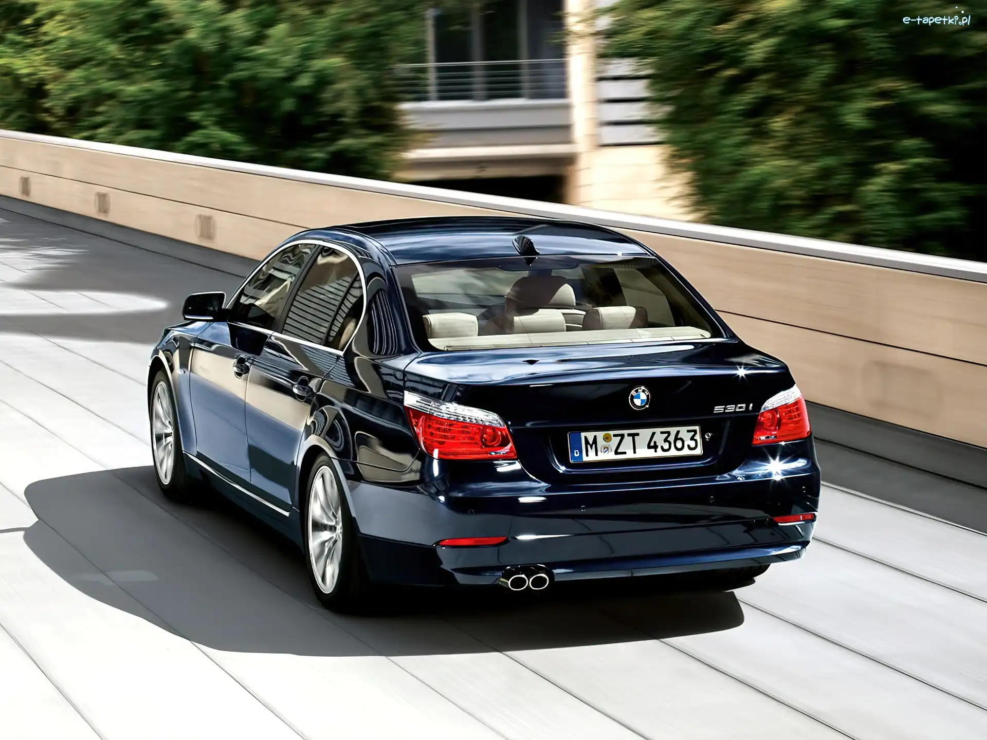 BMW 5, Trasa, E60, Granatowy