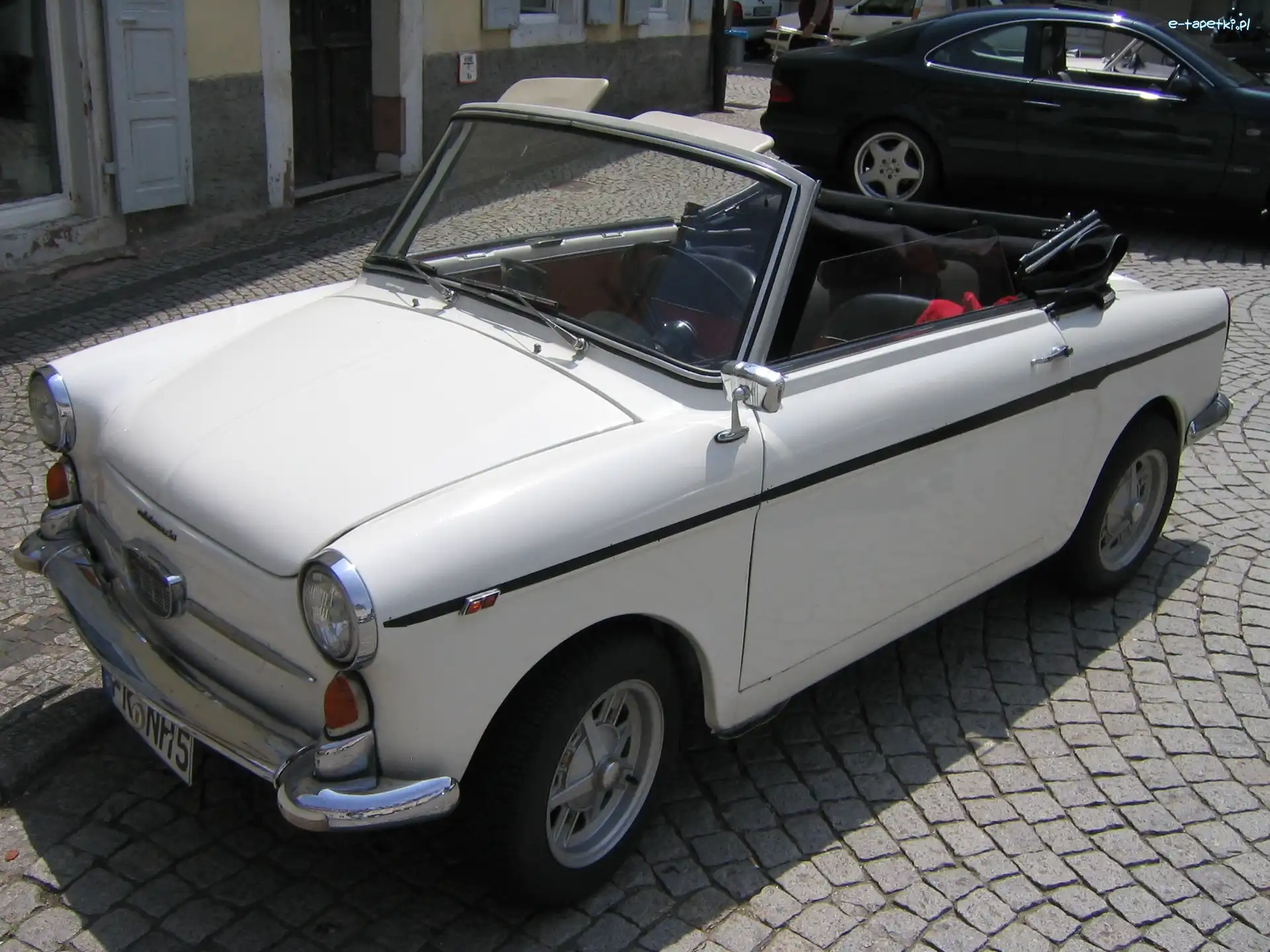 Biały, Autobianchi Bianchina, Kabriolet, Dach, Rozkładany