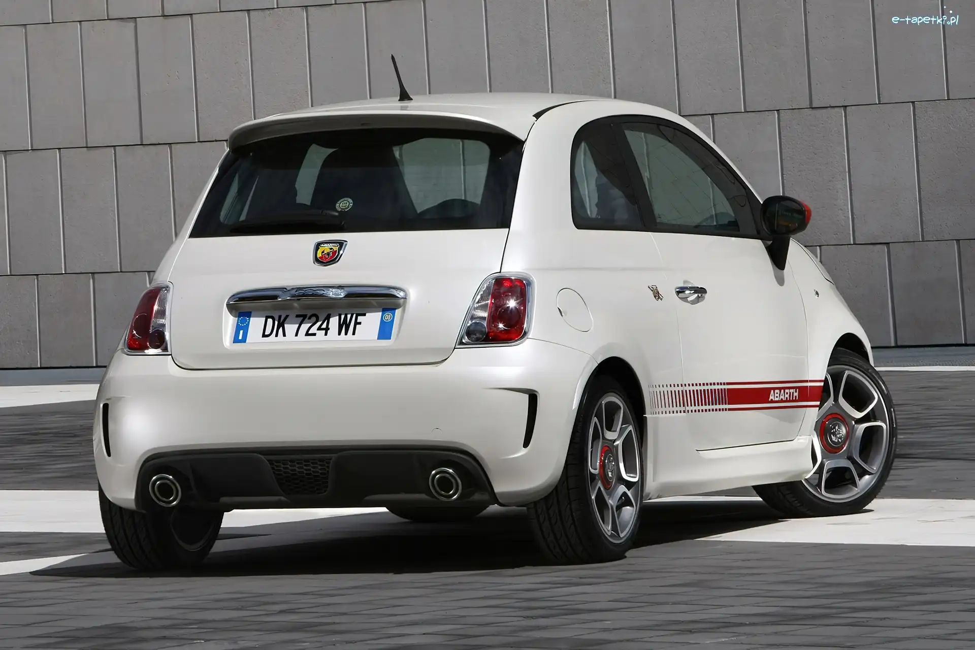 Tył, Włochy, Abarth 500, Prawy