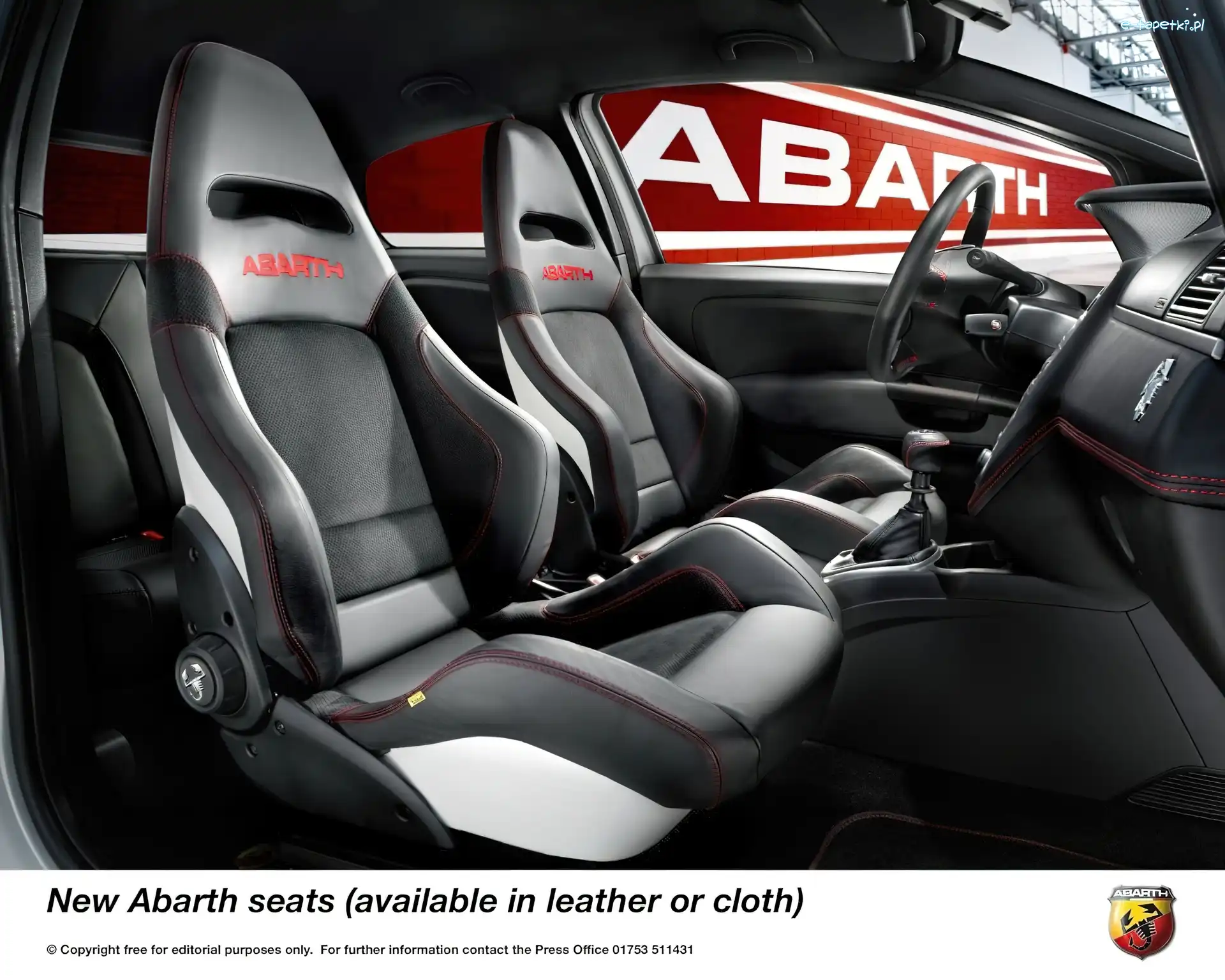 Abarth 500, Fotele, Środek, Wnętrze