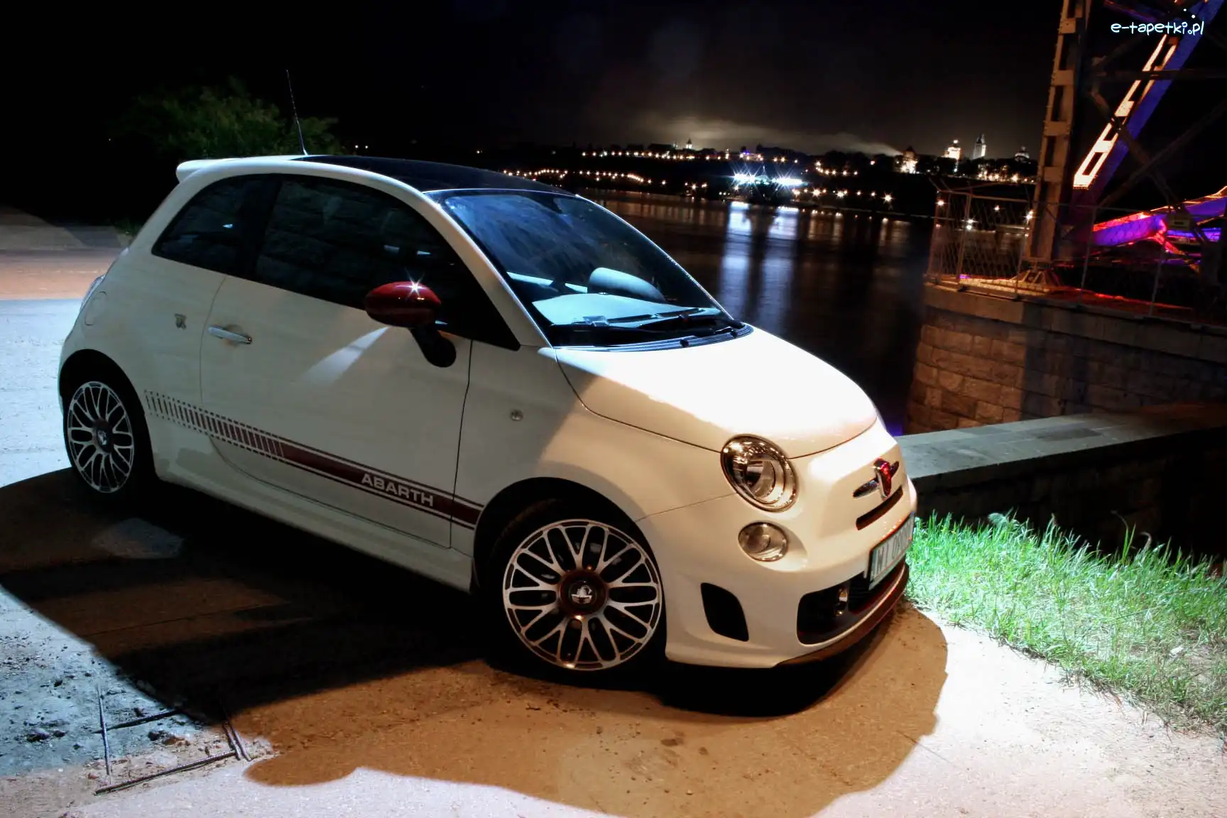 Widok, Światła, Panorama, Abarth 500