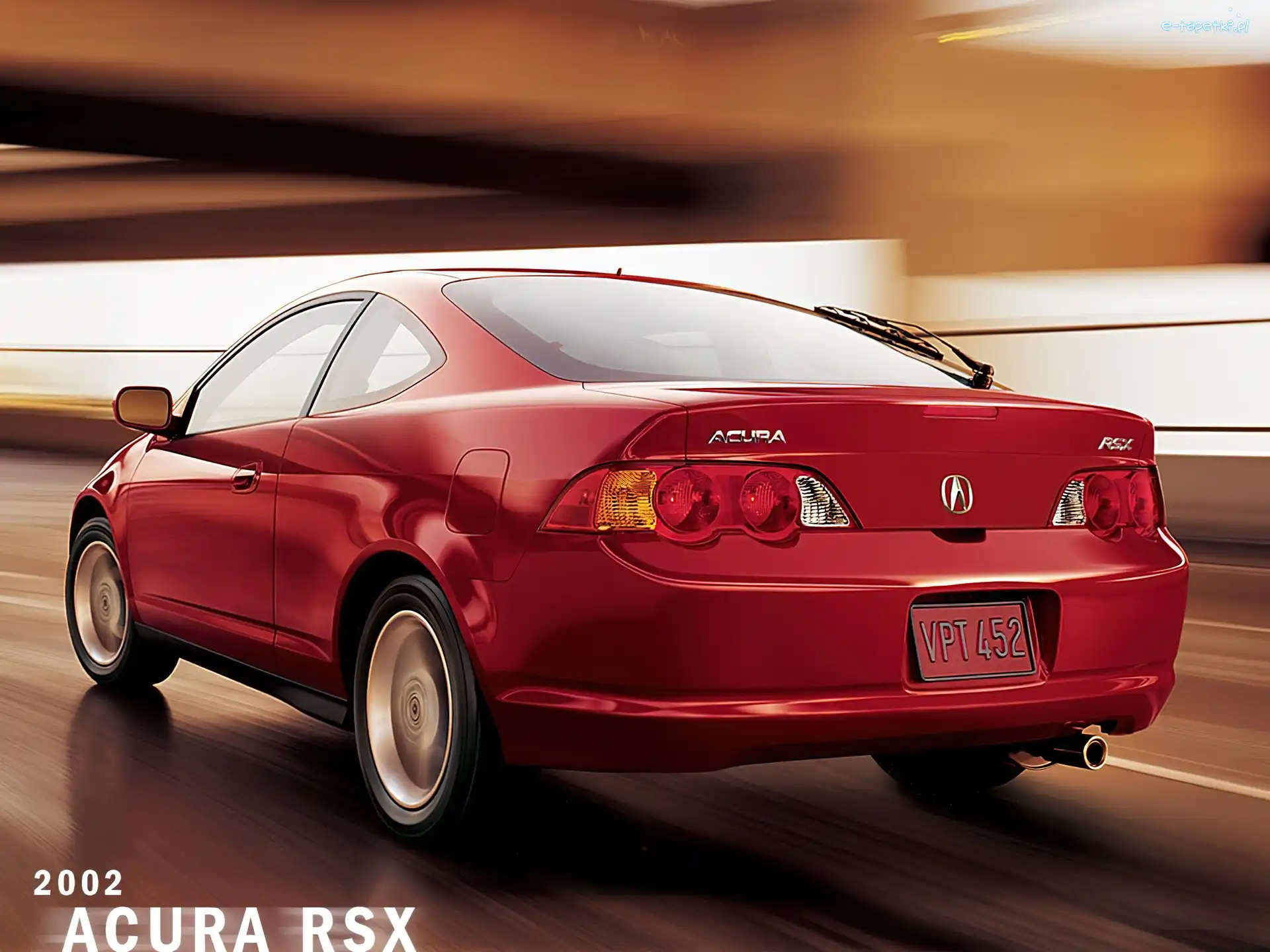 Tył, Acura RSX, Czerwona