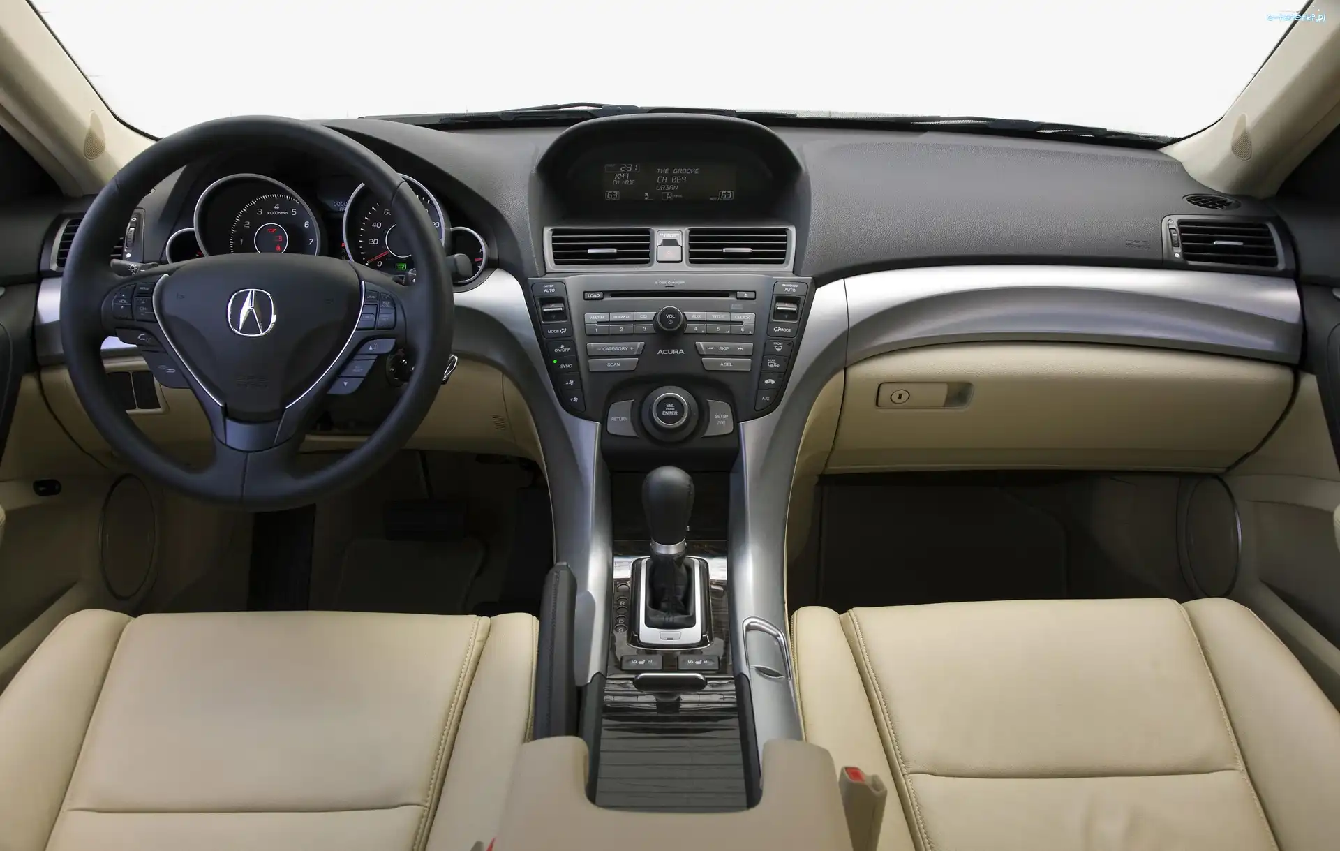 Wnętrze, Środek, Jasny, Acura TL