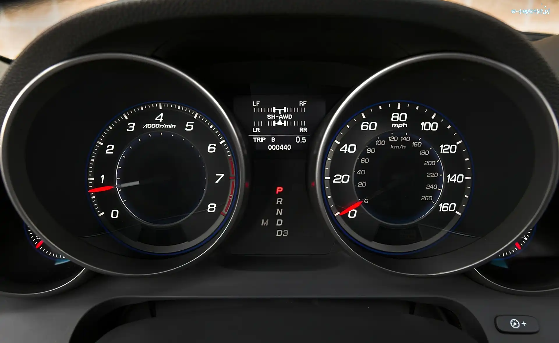 Licznik, Prędkościomierz, Zegary, Acura MDX